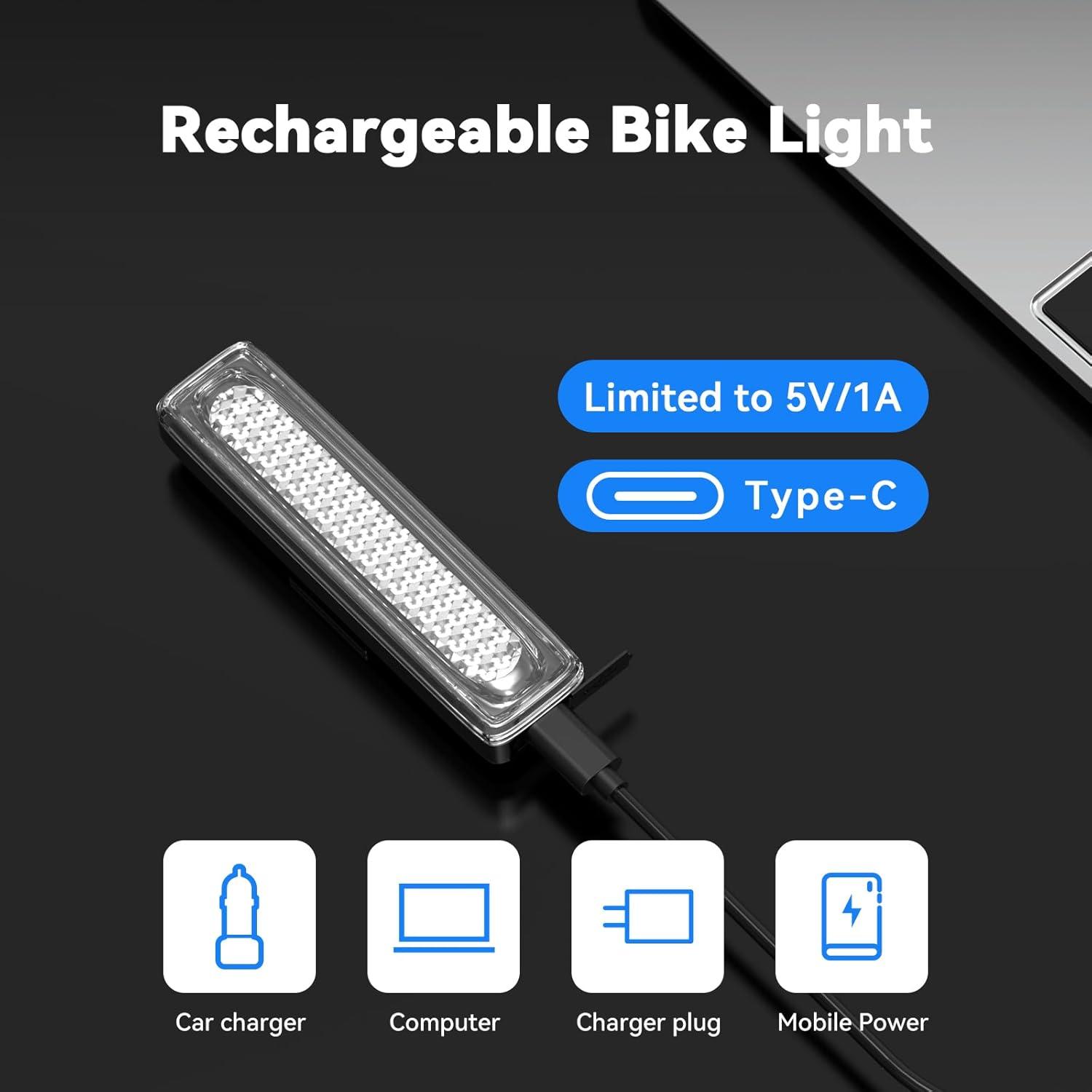 Luz Trasera LED REYUNGGO HC0107-01 USB-C Impermeable IPX6