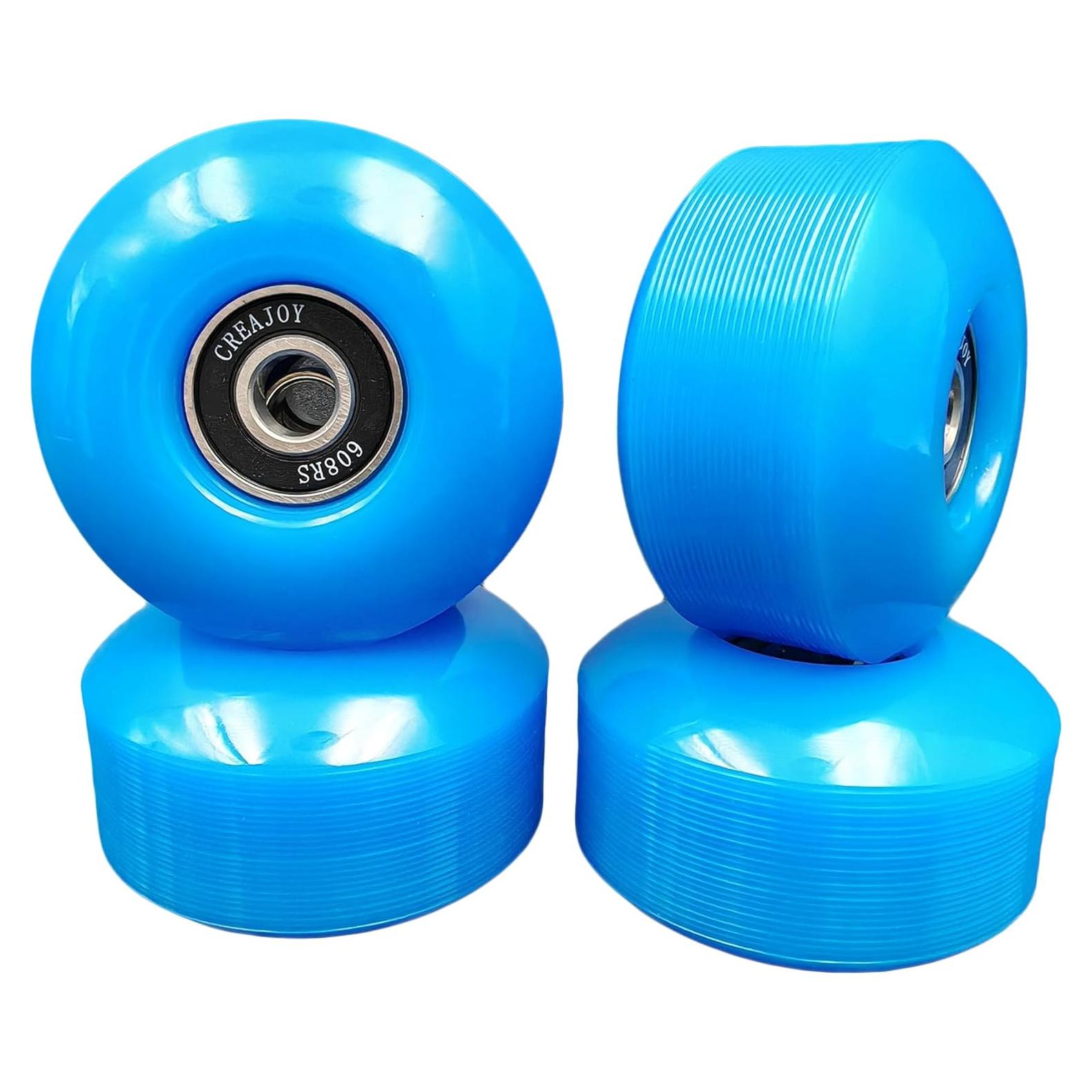 Ruedas de Skateboard CREAJOY 52mm 95A Azul Juego de 4