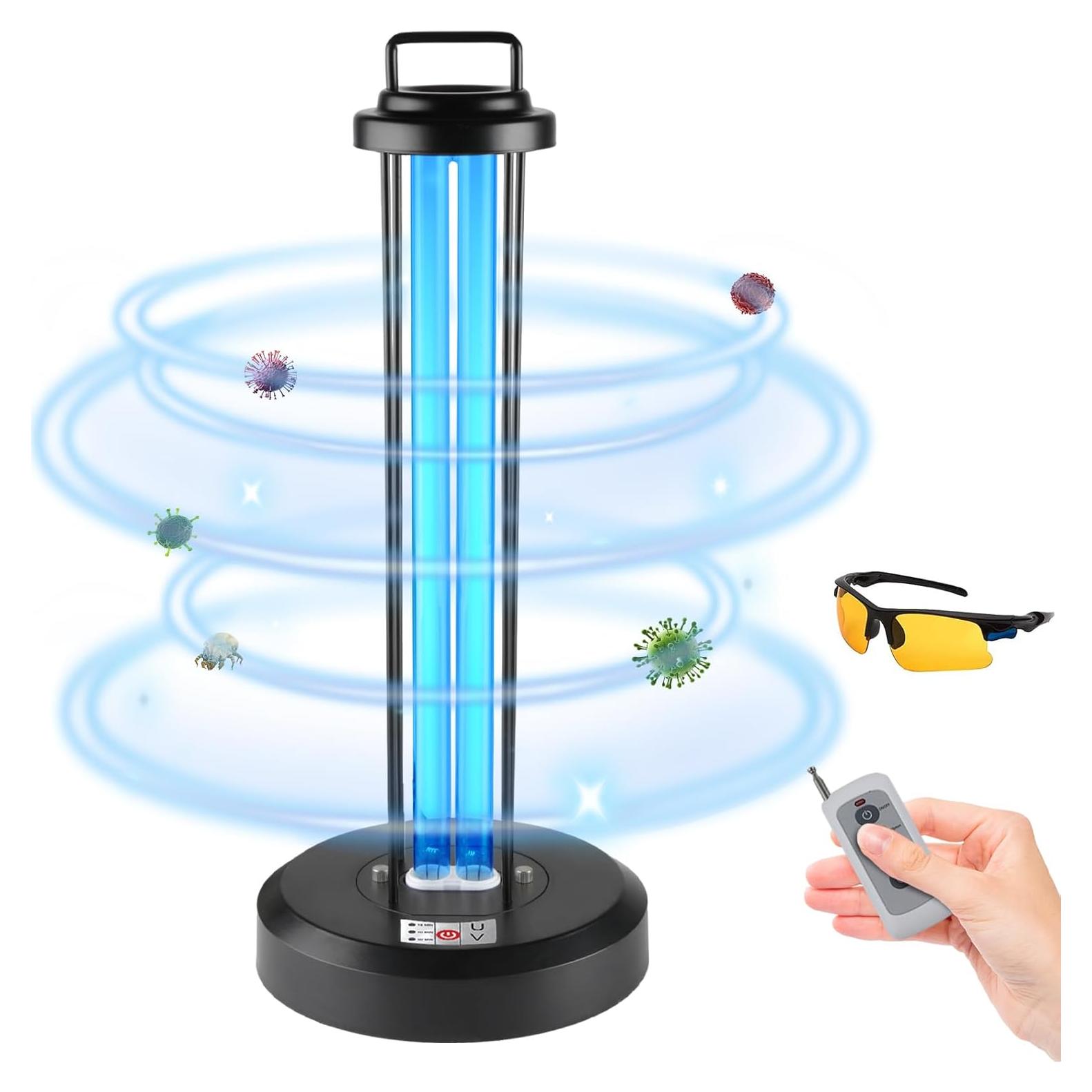 Luz Desinfectante UV-C Coospider 38W con Control Remoto