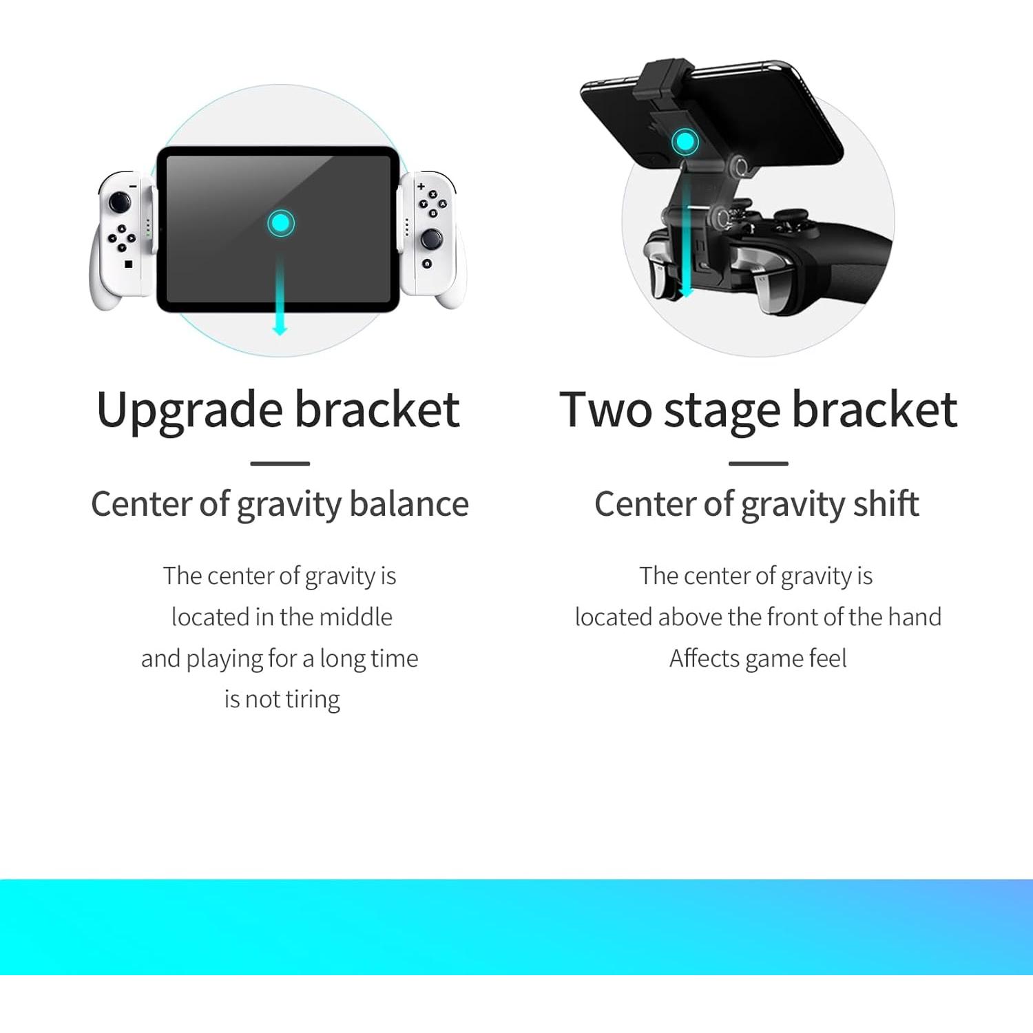 Soporte de Juego Joycon Phistone para iPhone y iPad - Ajustable 13-25cm