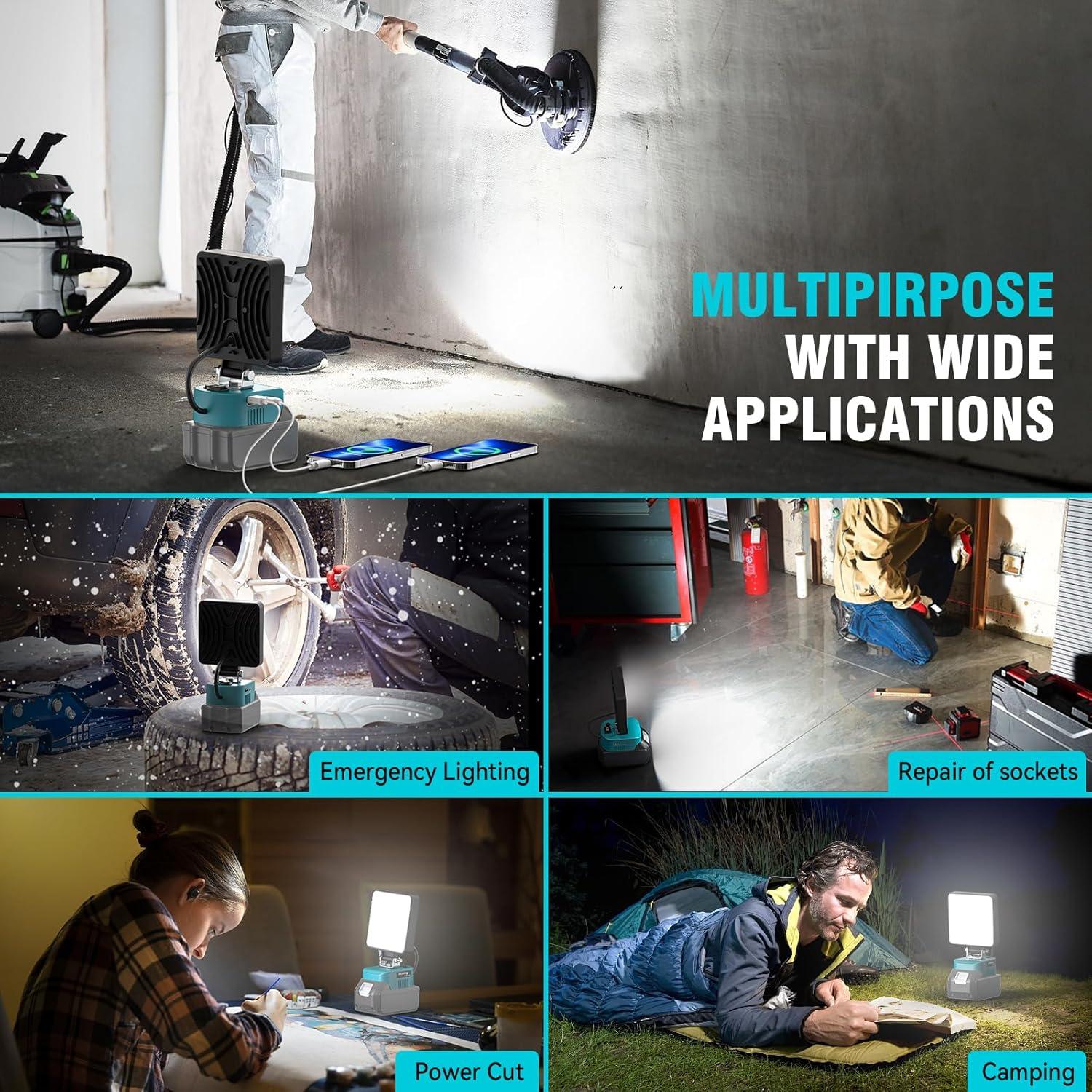 Luz de Trabajo LED MtiolHig 20W 2000 Lumens para Makita 18V