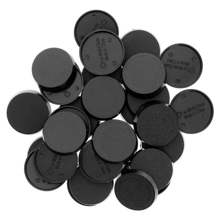 Evemodel MB432 100pcs Bases Redondas Plástico 32mm para Miniaturas