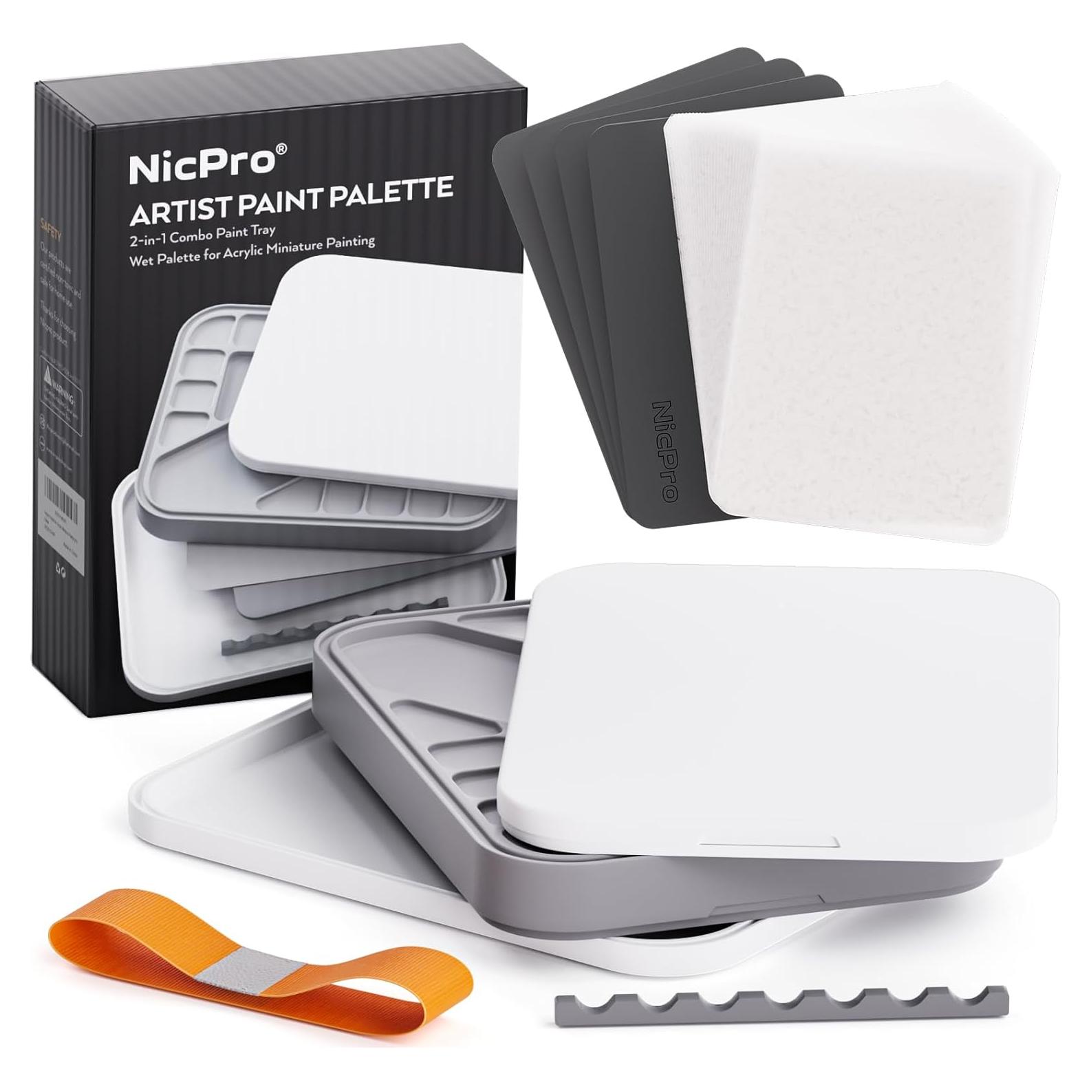 Paleta Húmeda Nicpro para Pintar Miniaturas 24x15cm 100PCS