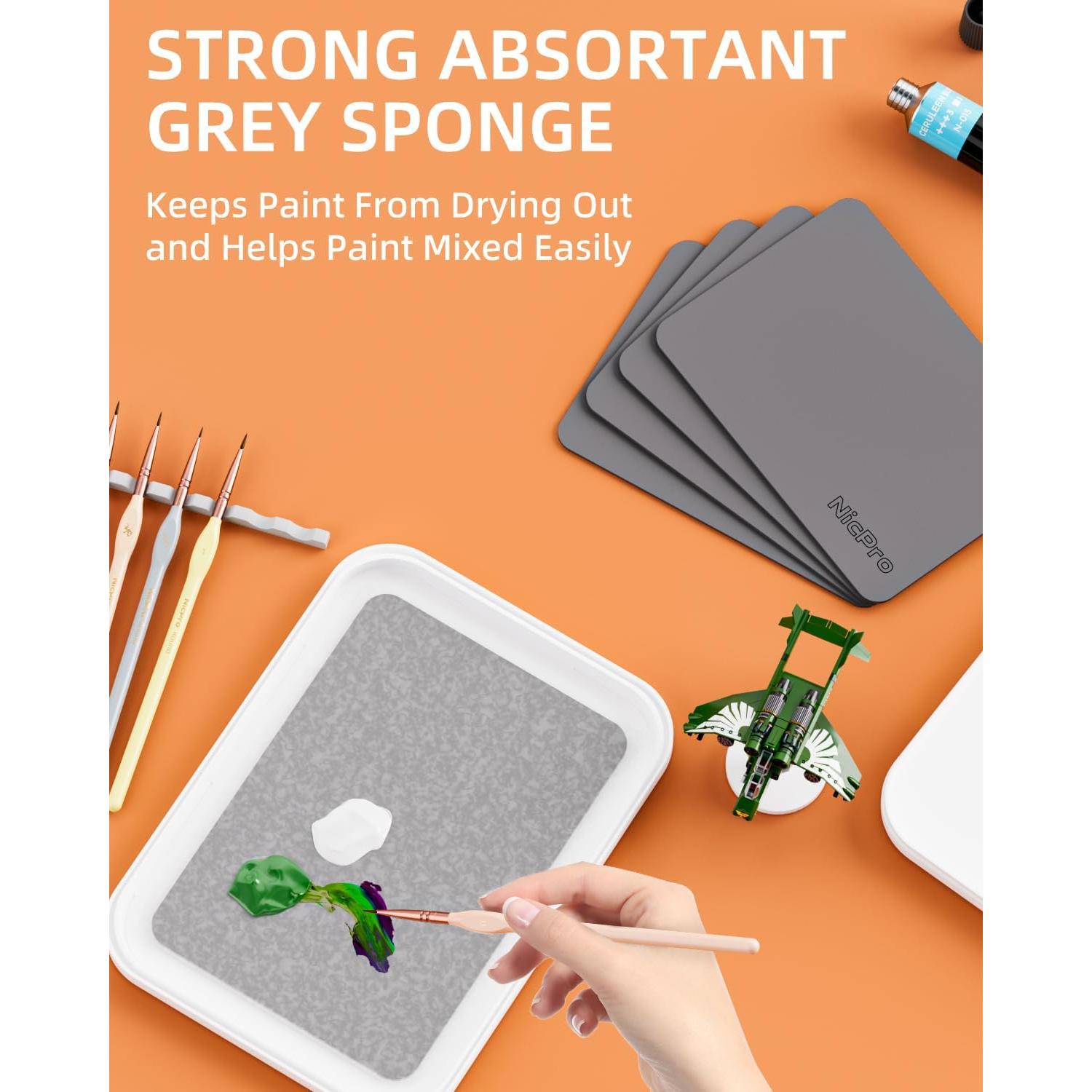 Paleta Húmeda Nicpro para Pintar Miniaturas 24x15cm 100PCS