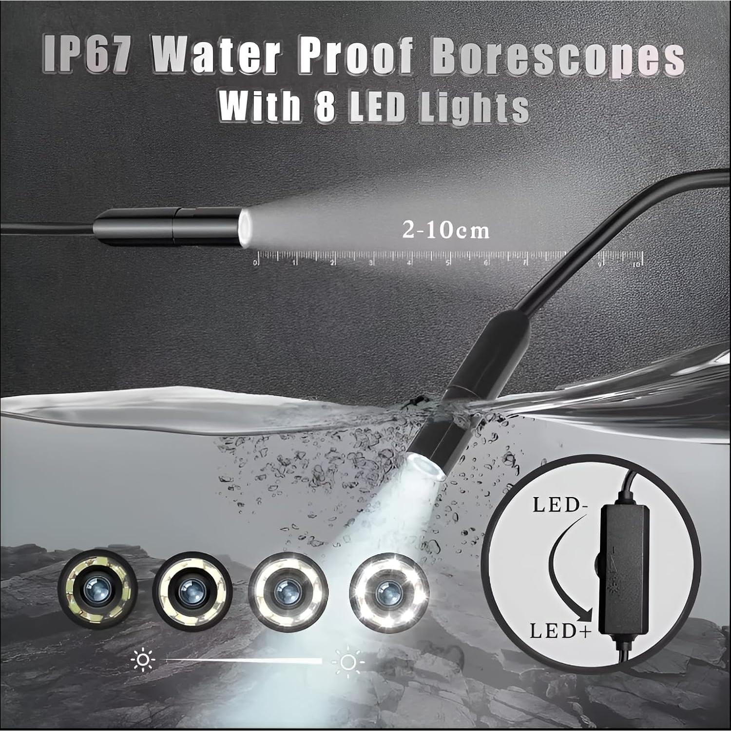 Cámara Endoscópica Doble Lente Pemamnov 1920P 5m IP67