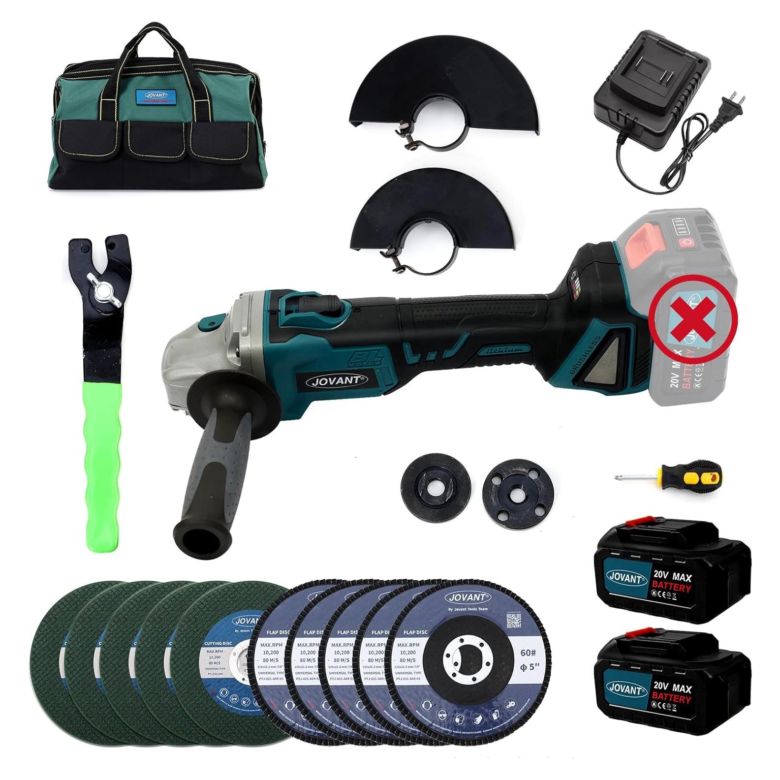 Amoladora Angular Inalámbrica JOVANT 20V 9000RPM 5"