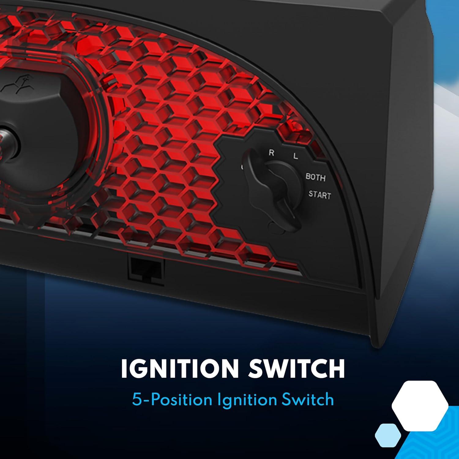 Yugo de Simulador de Vuelo Honeycomb Alpha con Panel de Interruptores