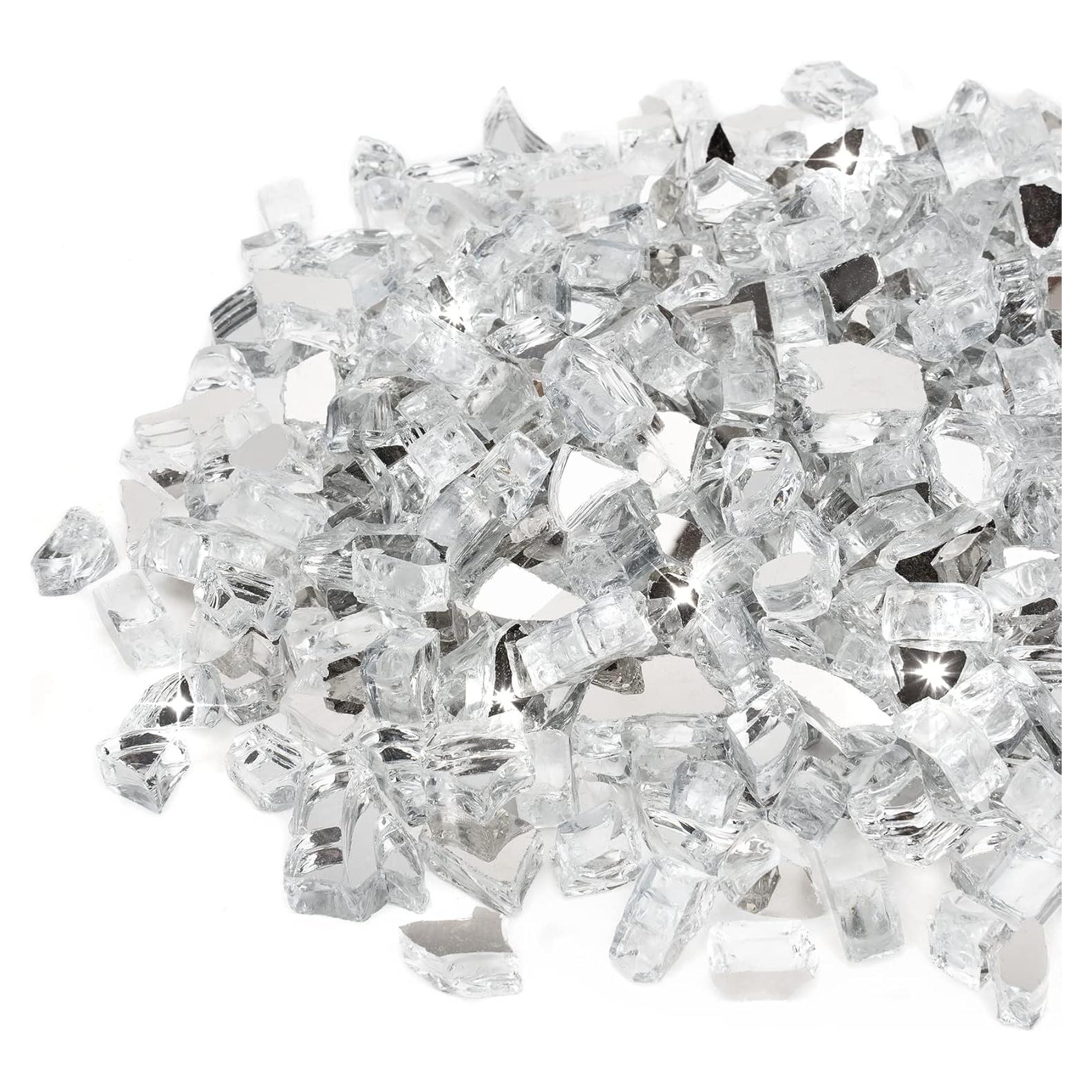 Vidrio de Fuego Stanbroil 4,54 kg Reflectante Platino 1/2"