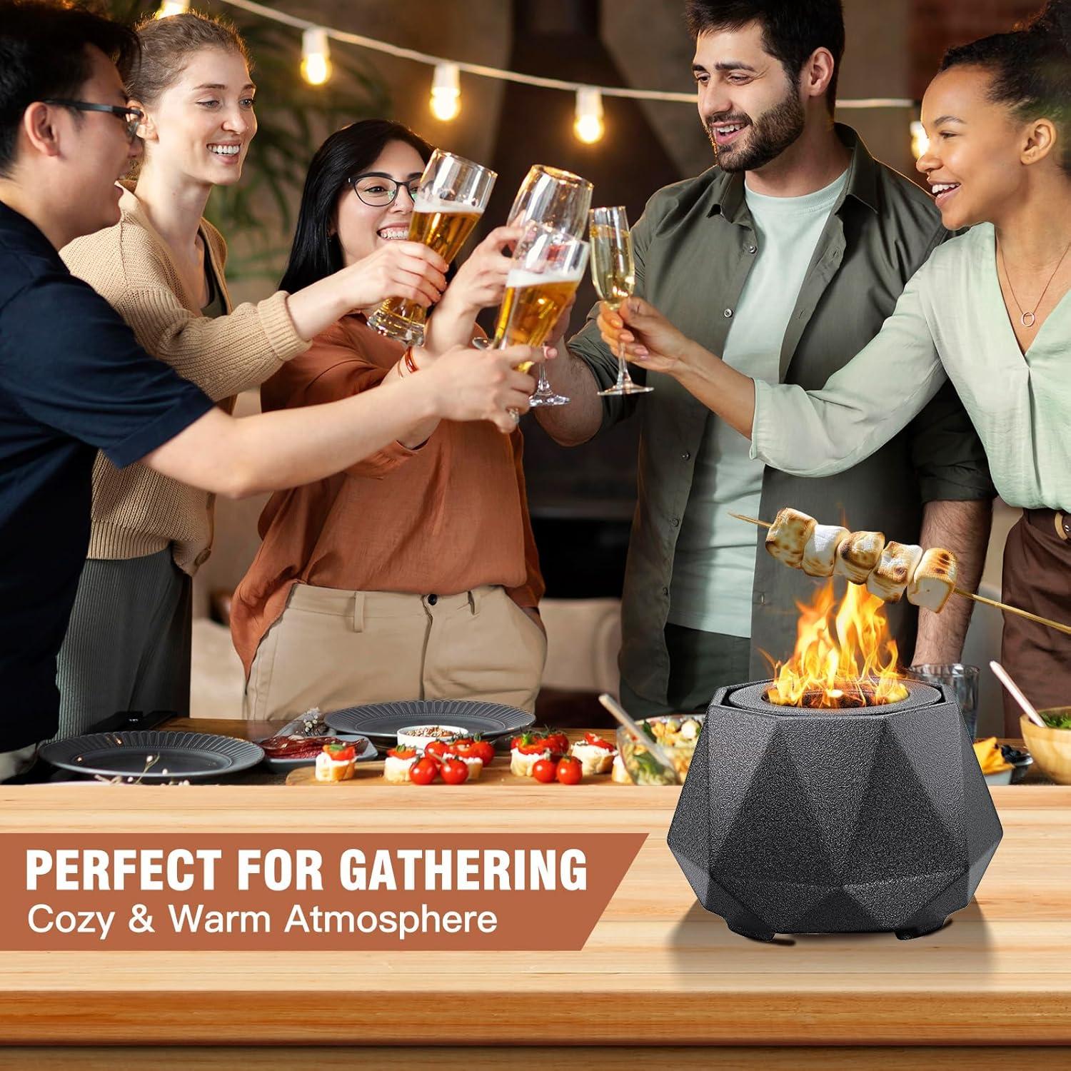 Tazón de Fuego de Mesa Mood Pie Cerámica 18 cm Negro