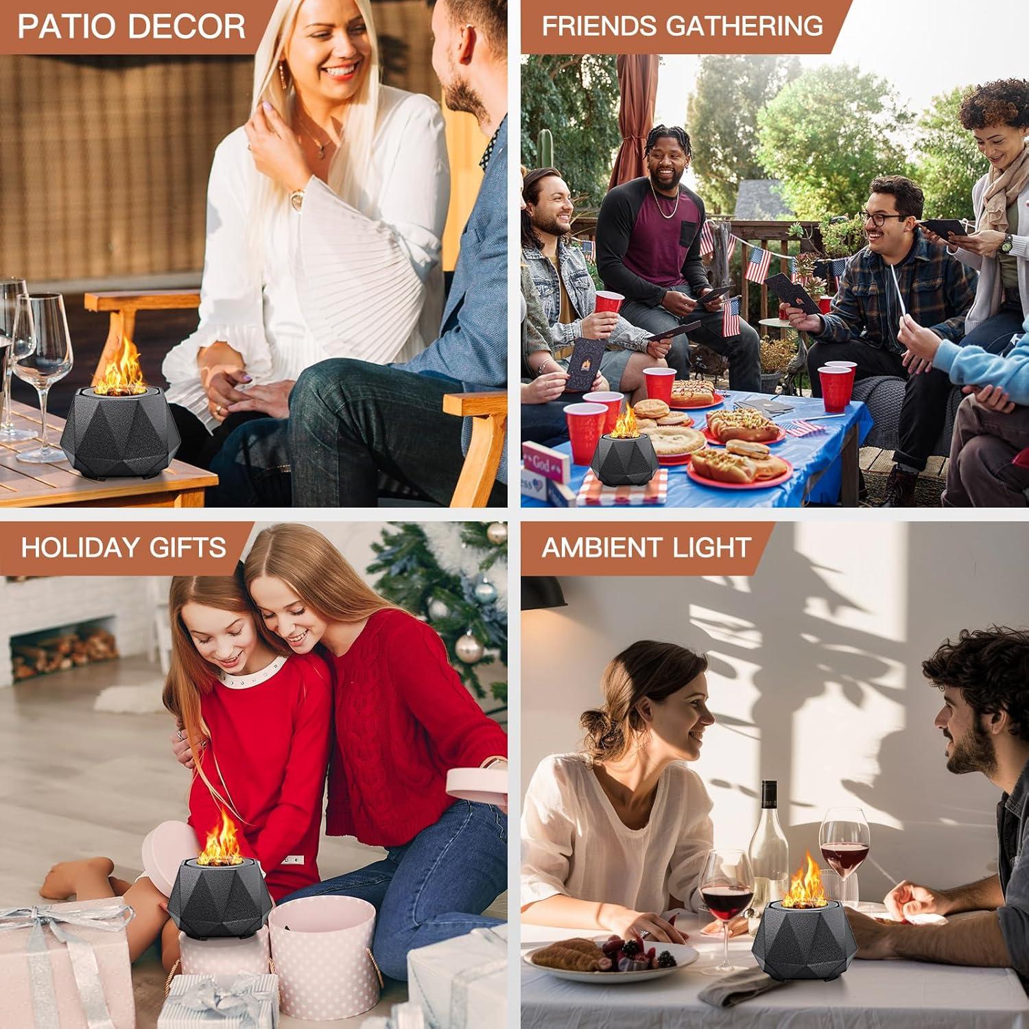 Tazón de Fuego de Mesa Mood Pie Cerámica 18 cm Negro