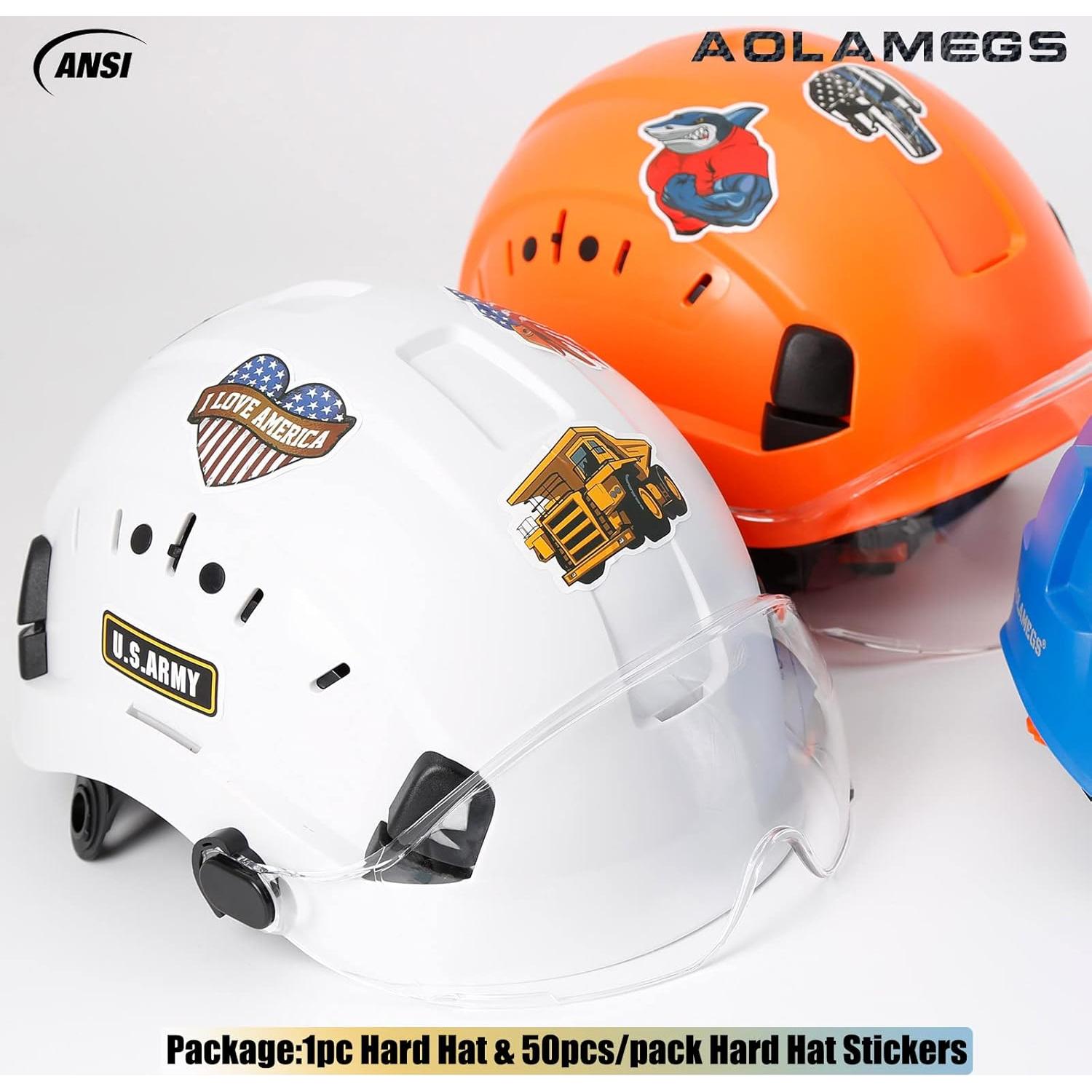 Casco de Seguridad Aolamegs ABS Ajustable con Visera Clara