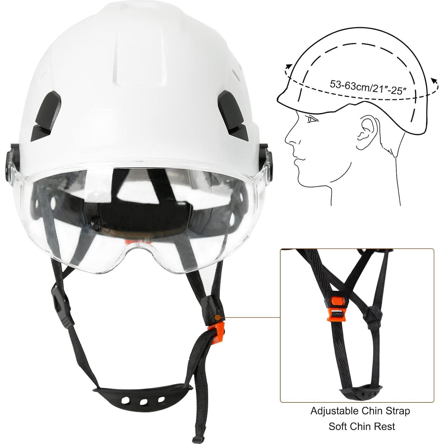 Casco de Seguridad Aolamegs ABS Ajustable con Visera Clara