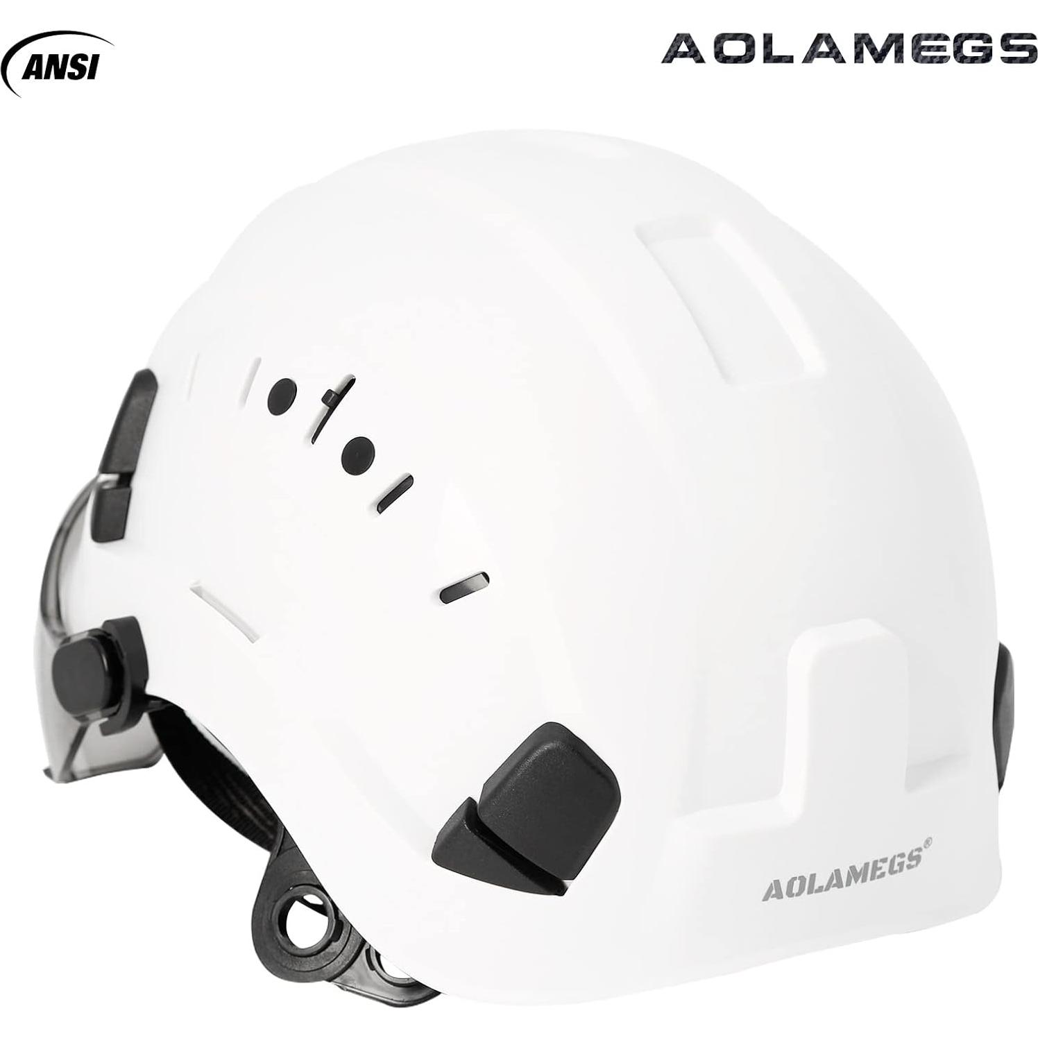 Casco de Seguridad Aolamegs ABS Ajustable con Visera Clara