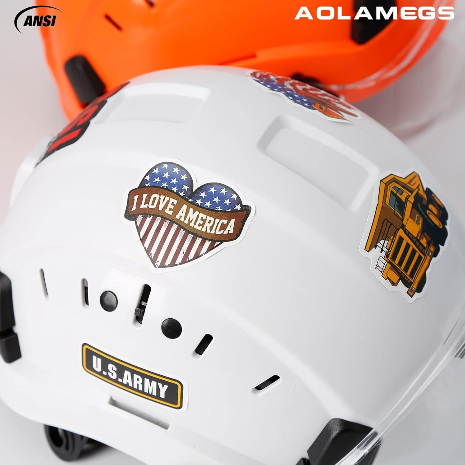 Casco de Seguridad Aolamegs ABS Ajustable con Visera Clara