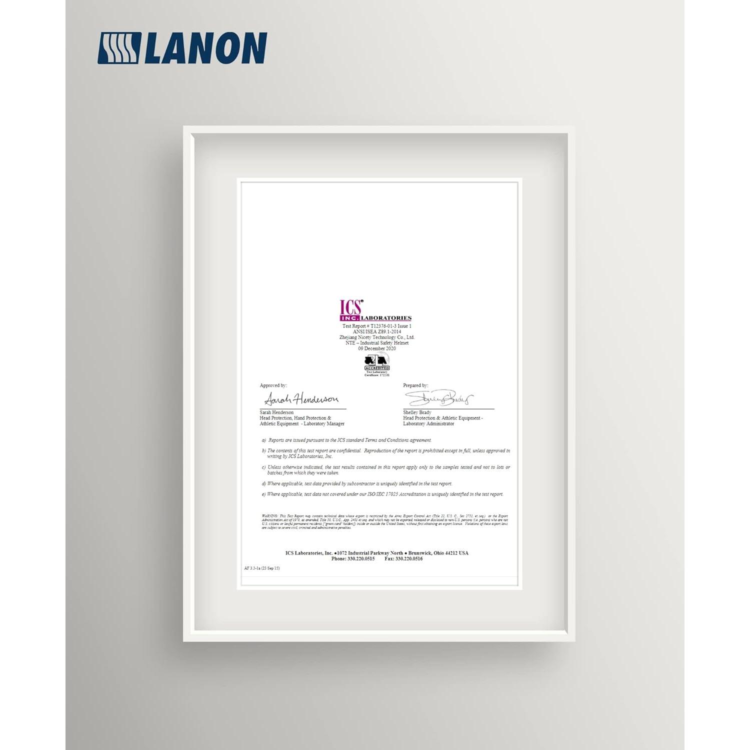 Casco de Seguridad LANON Gris Carbón FRP Ajustable