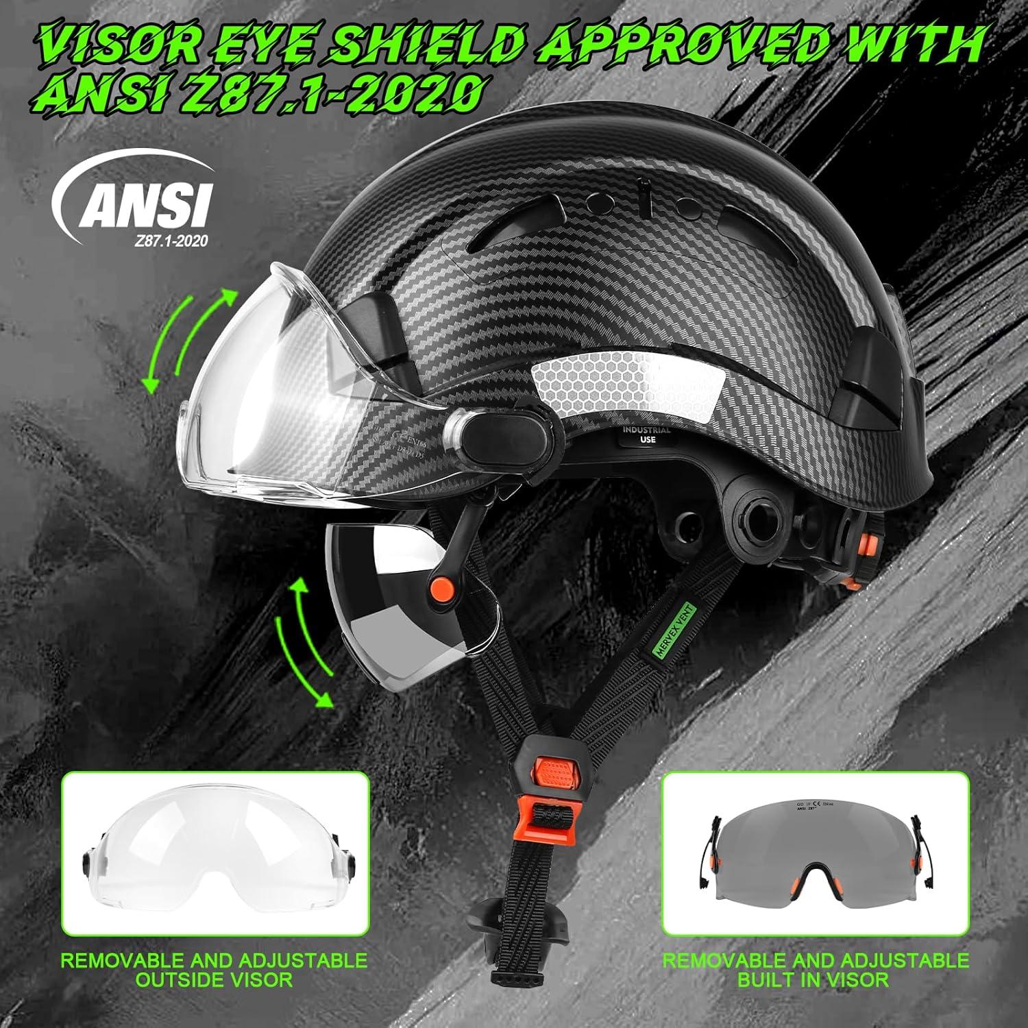 Casco de Seguridad GREEN DEVIL con Visera Tinte y Clara