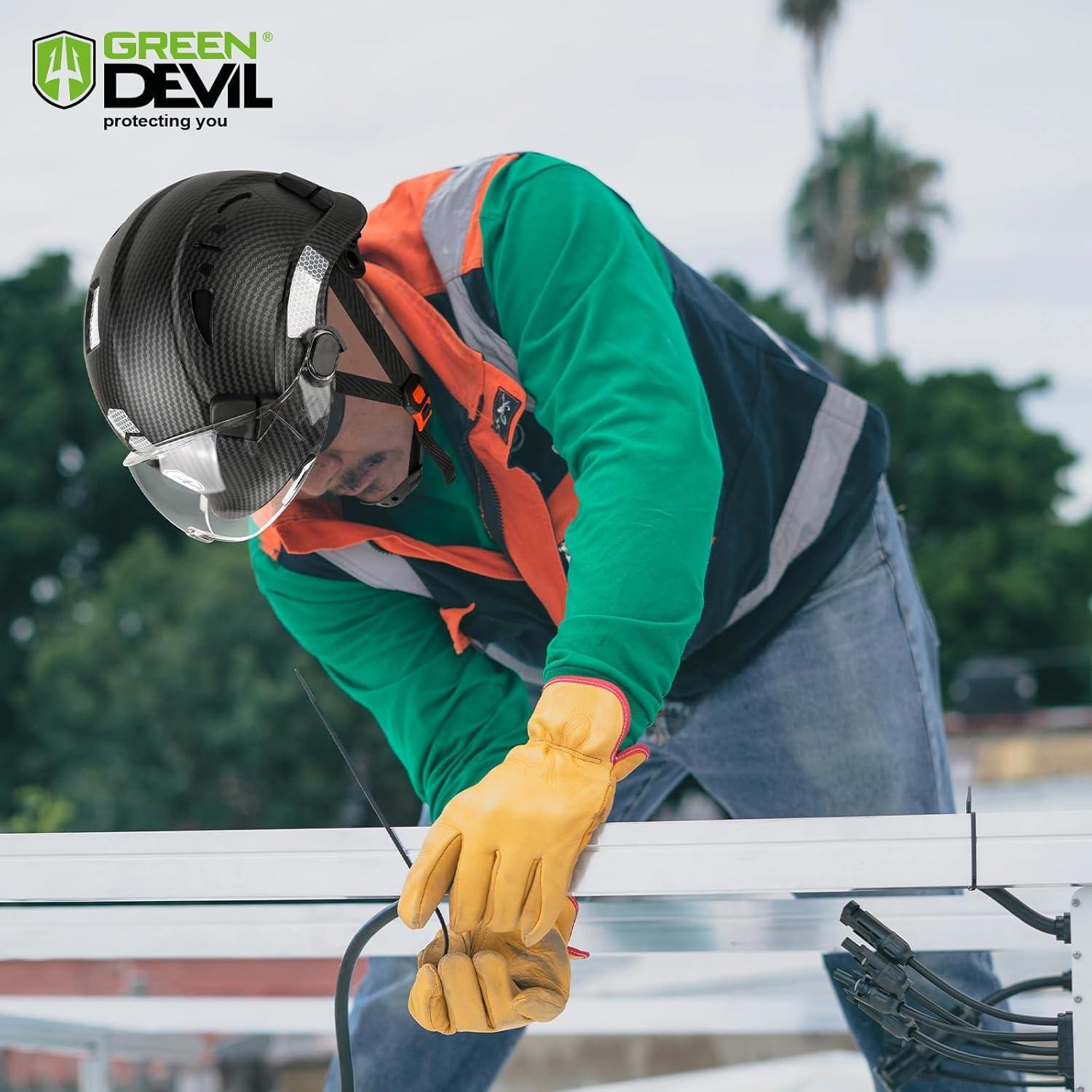 Casco de Seguridad GREEN DEVIL con Visera Tinte y Clara