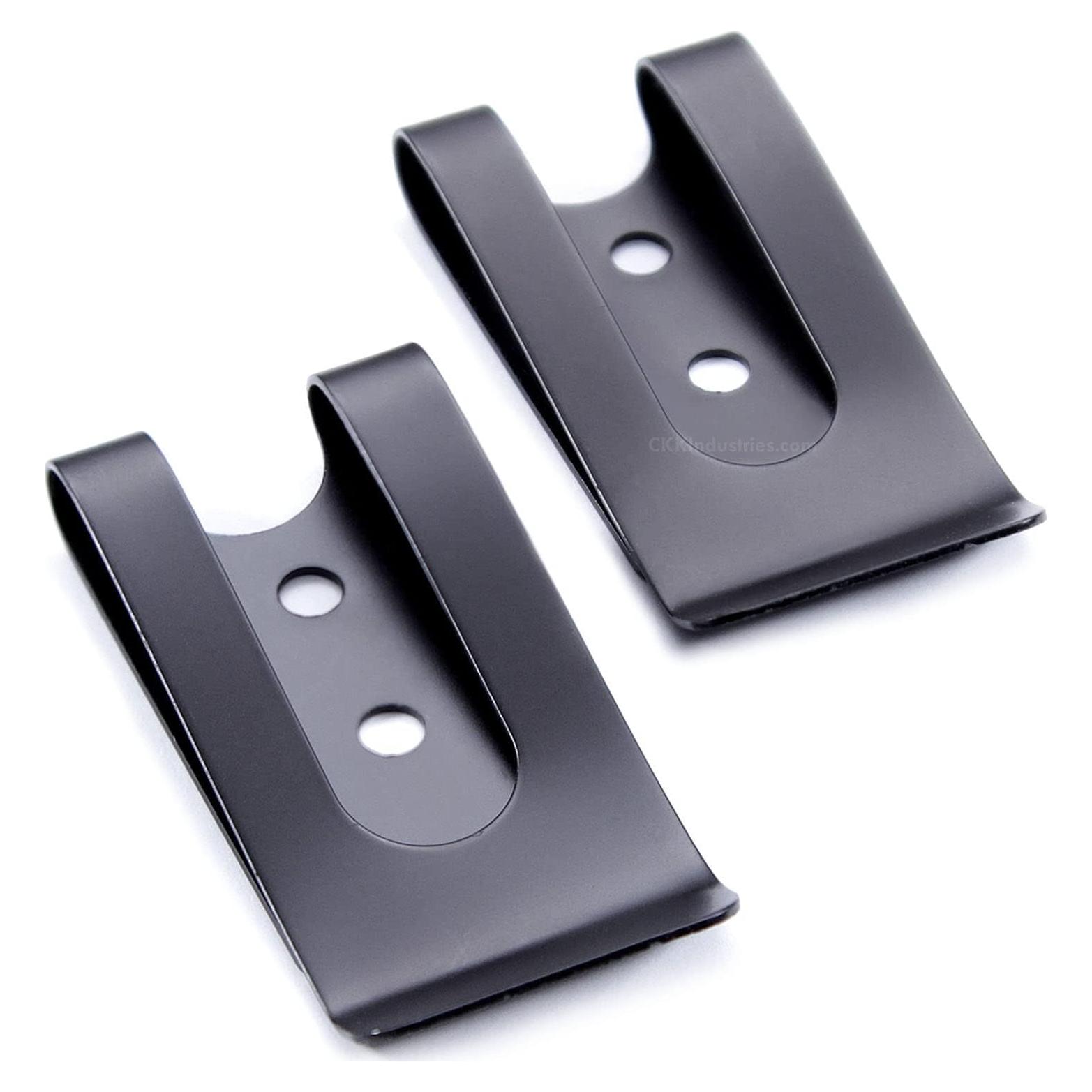 Clip de Cintura Metal Universal HolsterSmith Negro Sin Hardware