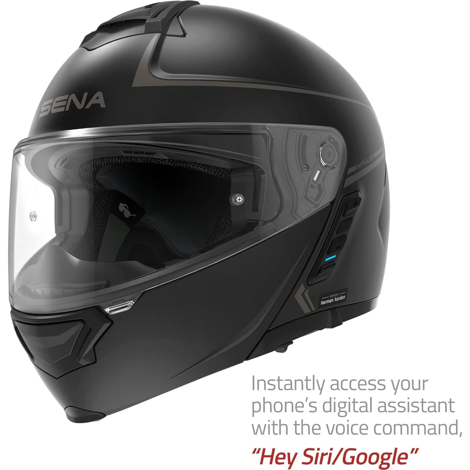 Casco Modular Sena Impulse DOT Bluetooth Harman Kardon Blanco Pequeño