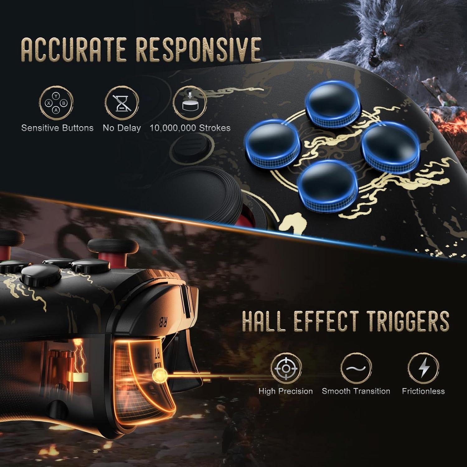 Controlador Inalámbrico DIANVEN para PC, Precisión Efecto Hall