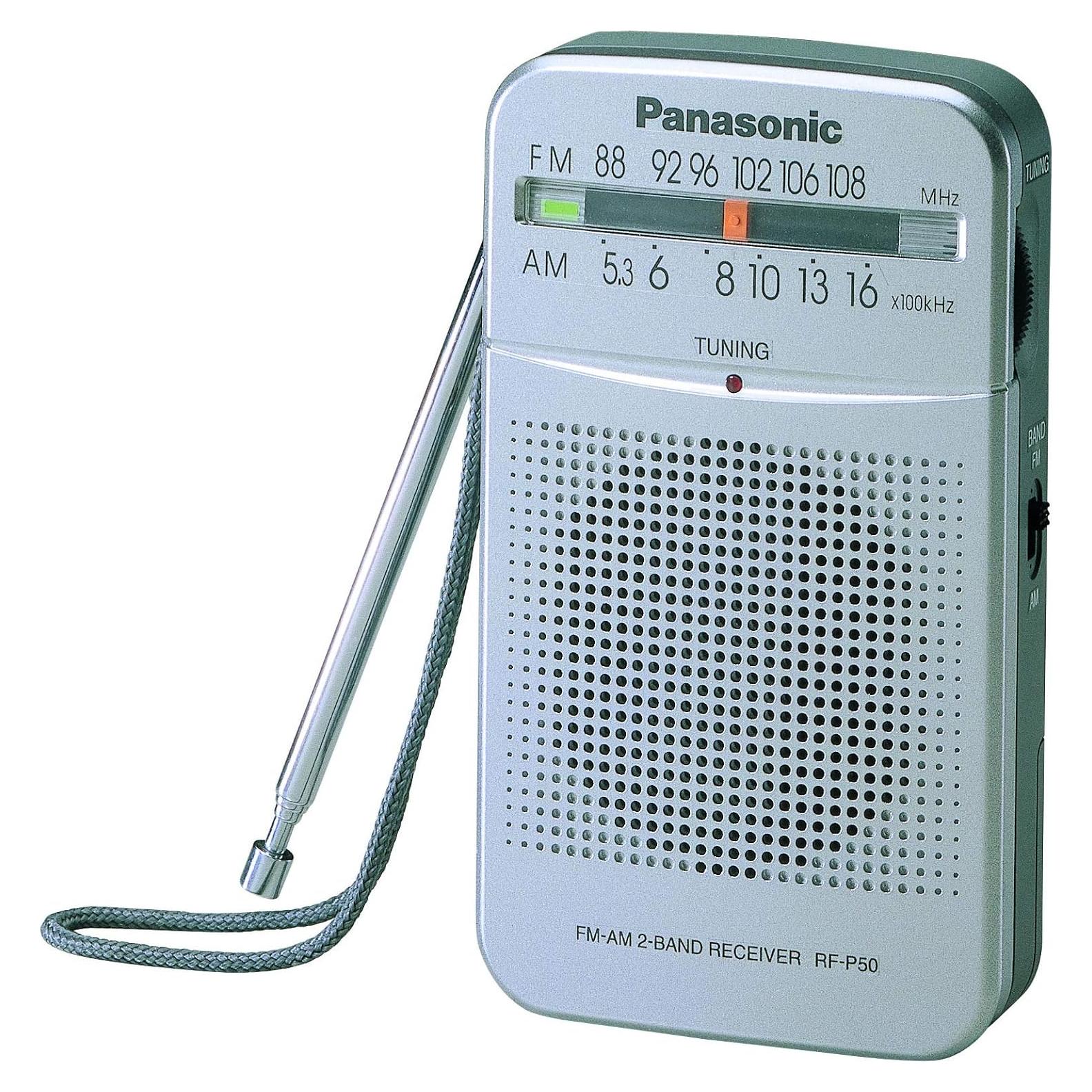 Radio AM/FM de bolsillo Panasonic RF-P50D Plata 5.7cm