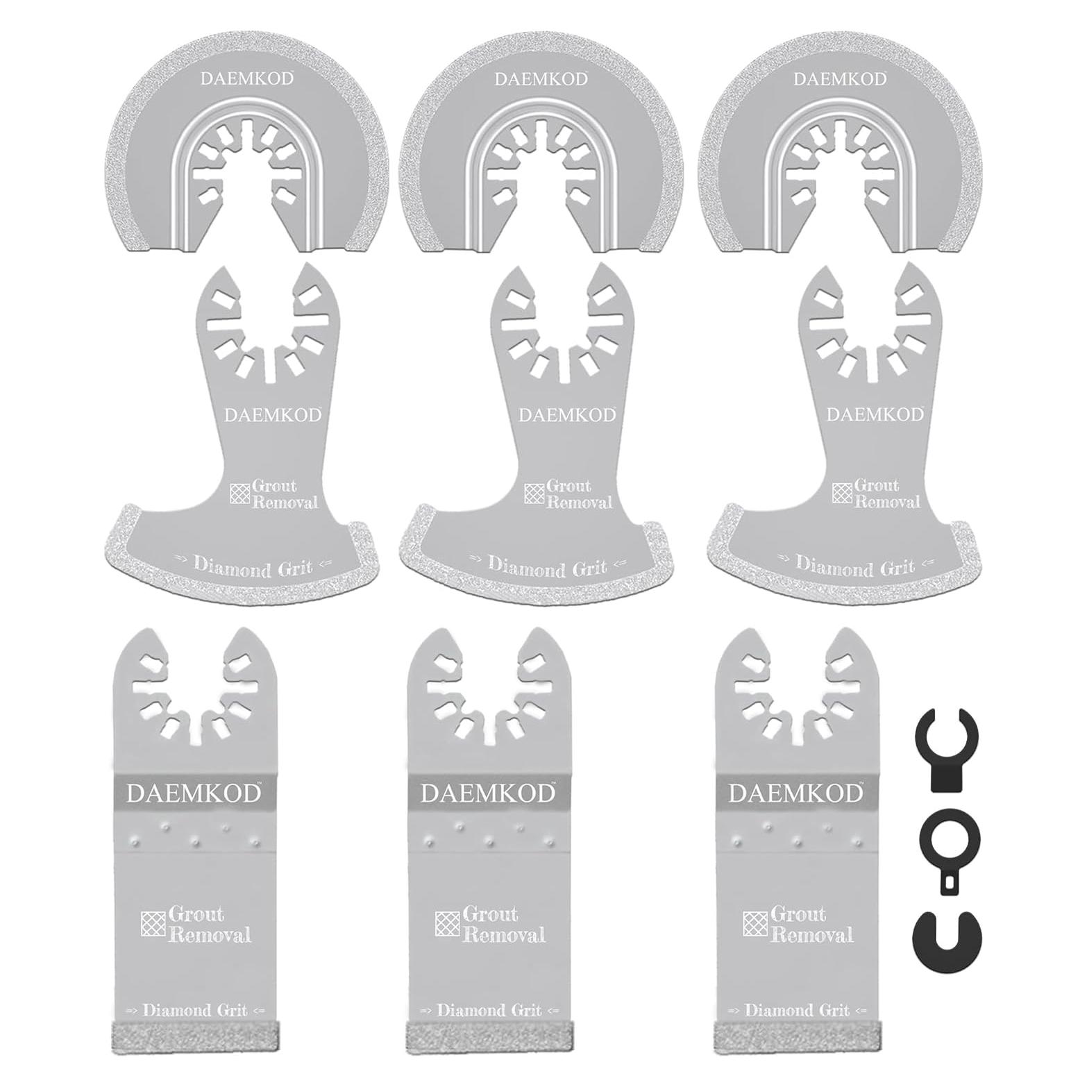 Paquete de 9 Hojas de Sierra Oscilante de Diamante DAEMKOD