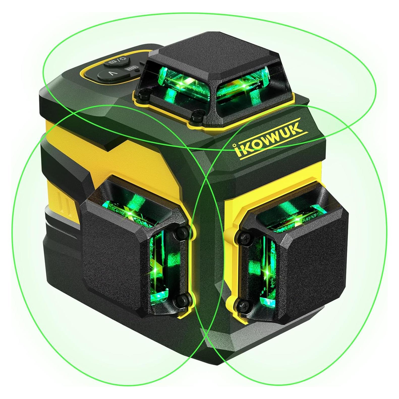 Nivel Láser IKOVWUK 3x360° Autonivelante Verde 5200mAh