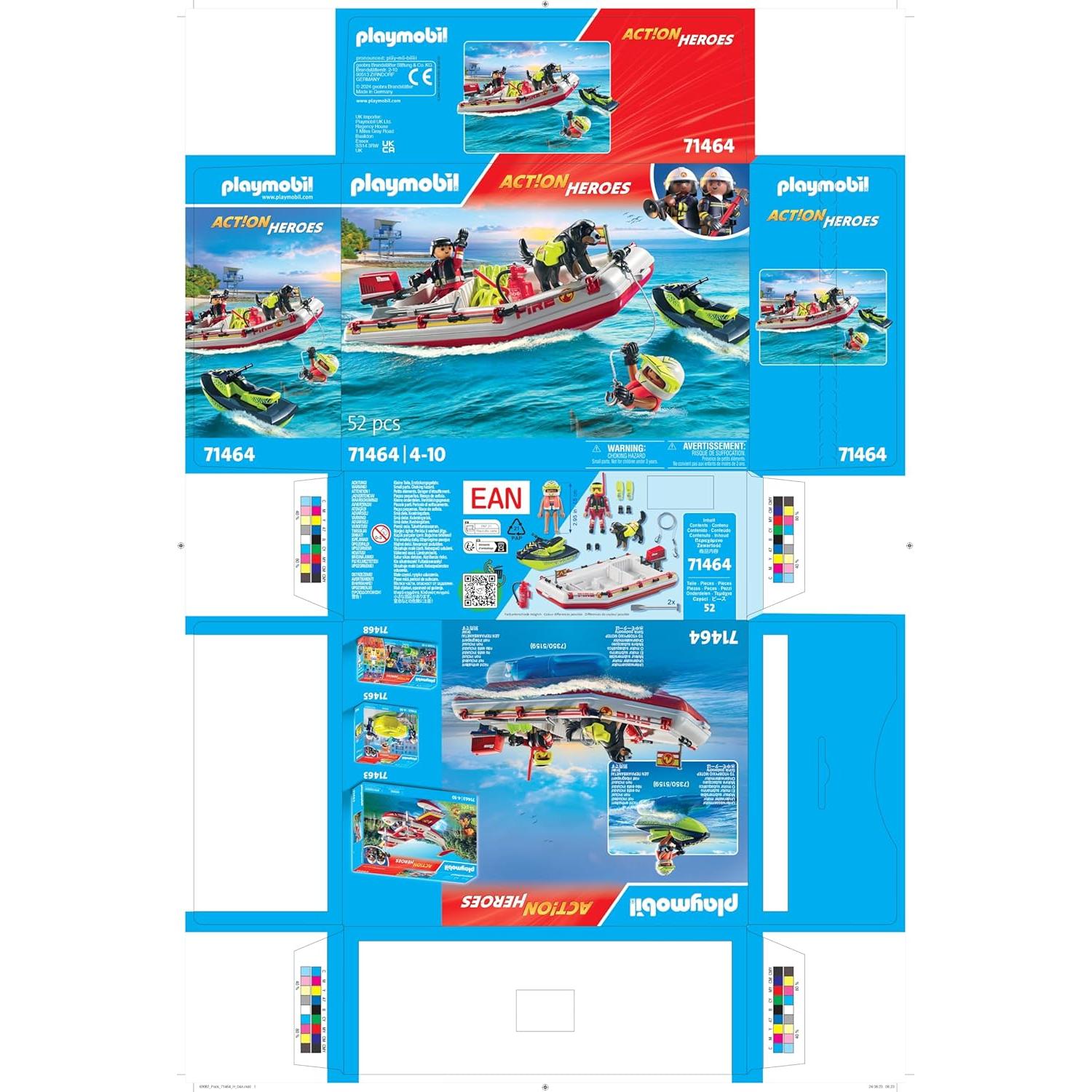 Barco de Bomberos Playmobil 71464 con Scooter Acuático