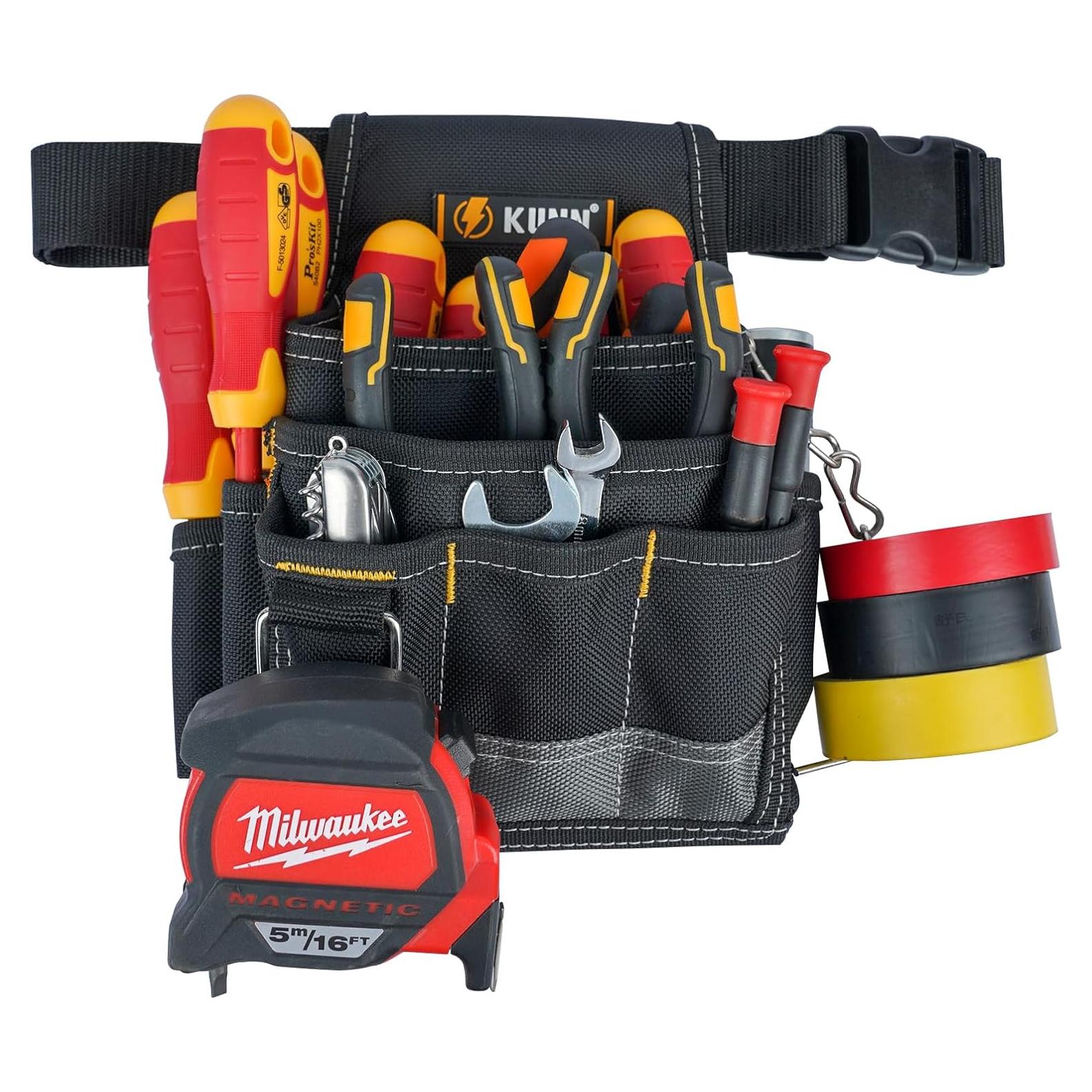 Bolsa de Herramientas KUNN para Electricistas 13 Bolsillos