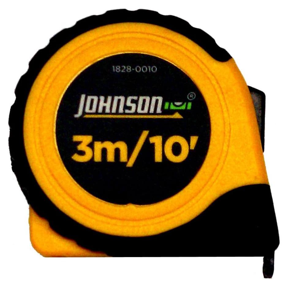 Cinta Métrica Johnson 3m/10' con Caja de Goma Antideslizante
