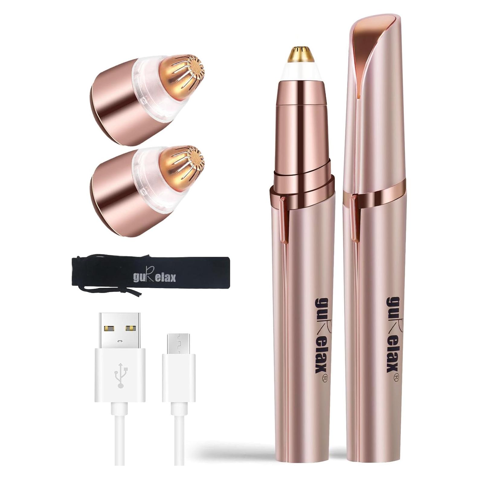 Recortador de Cejas Eléctrico Gurelax Oro Rosa Recargable