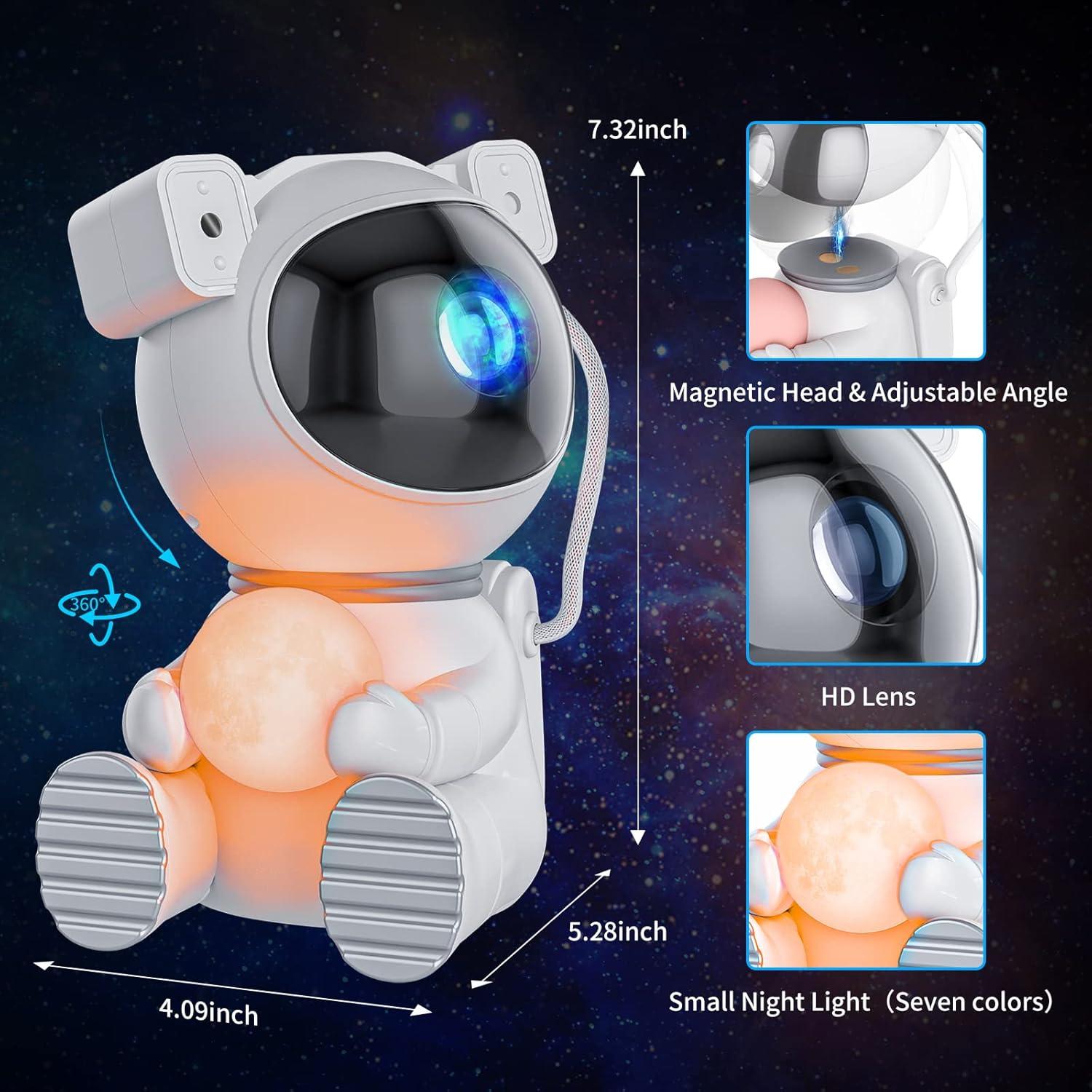 Proyector Galáctico Cayclay Astronauta Luz Nocturna LED