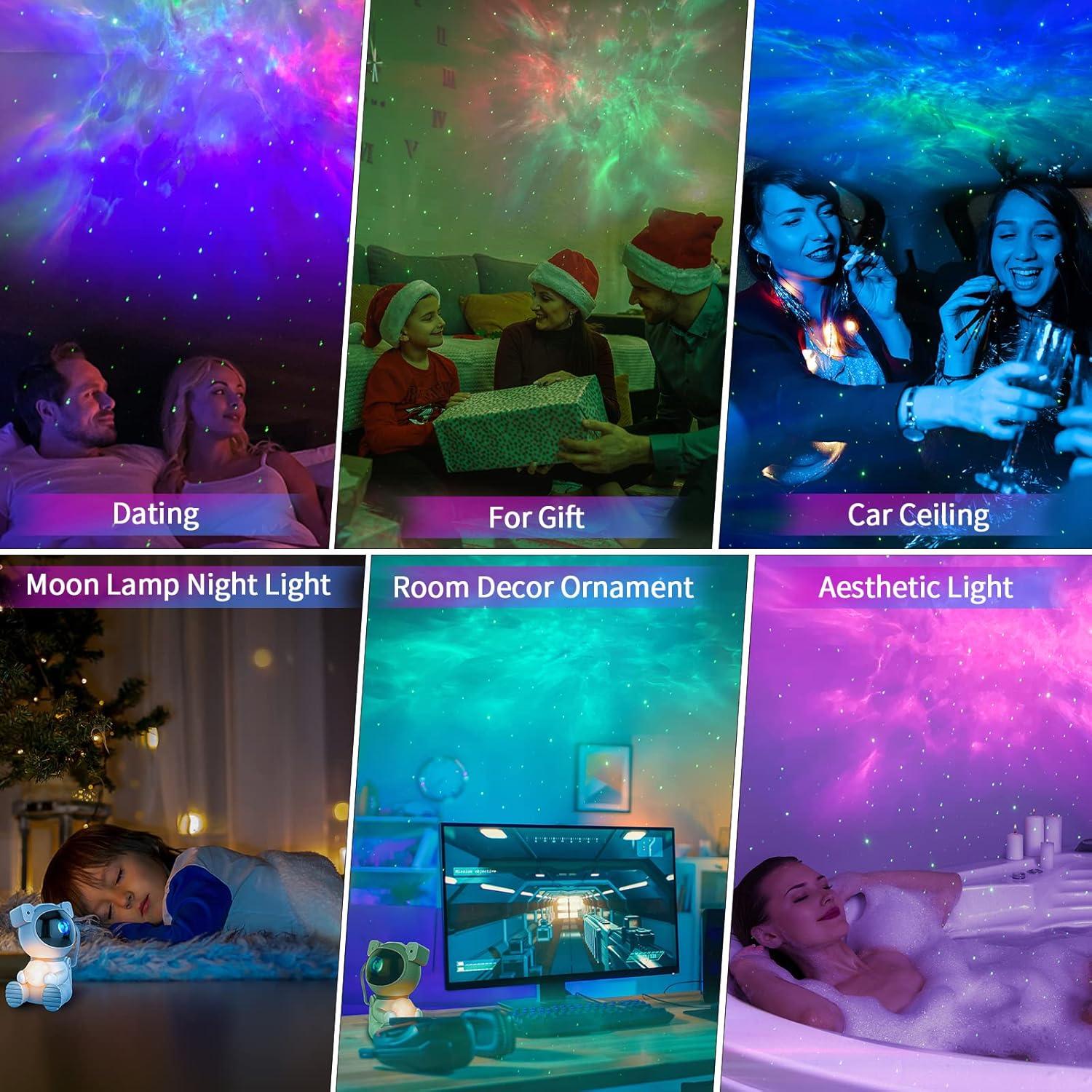 Proyector Galáctico Cayclay Astronauta Luz Nocturna LED