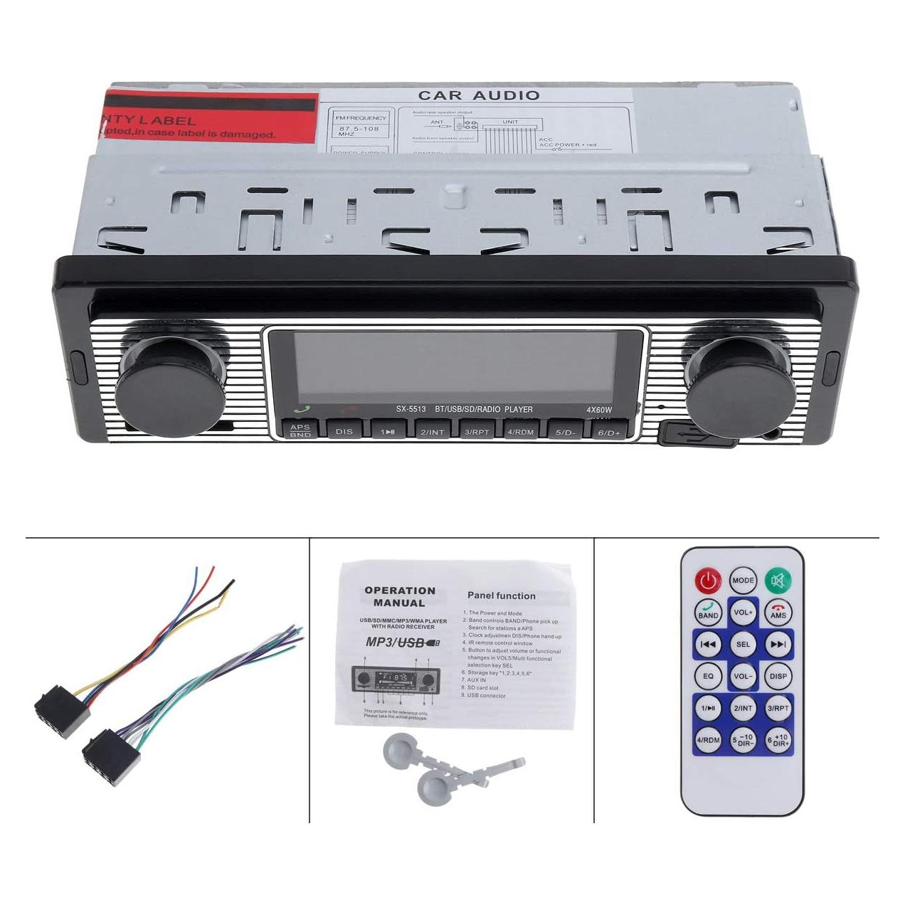 Reproductor MP3 para automóvil EPATHDEALS 12V Bluetooth FM USB SD