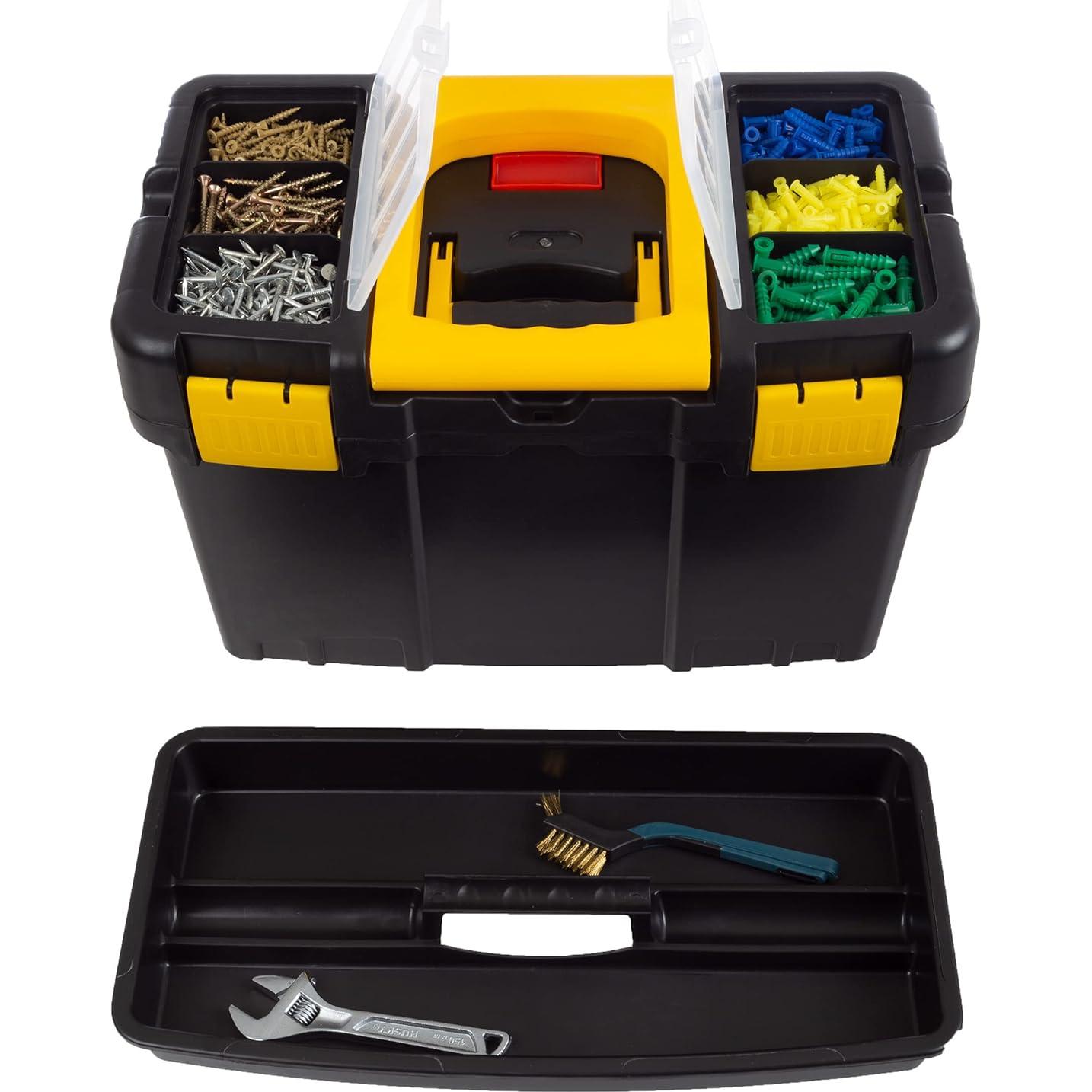 Caja de Herramientas Portátil Stalwart 2-en-1 con Ruedas