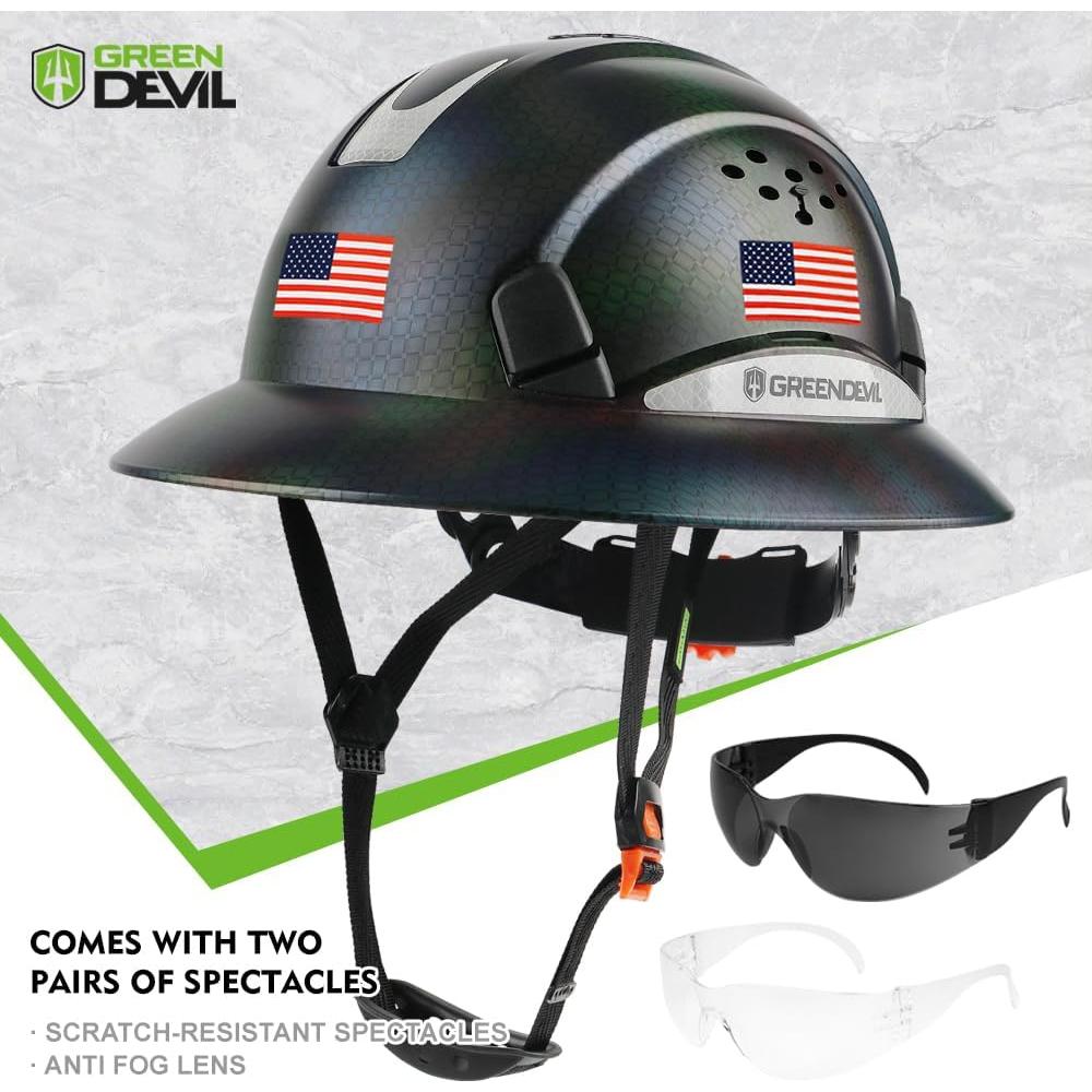 Casco de Construcción GREEN DEVIL Mervex Visera Completa