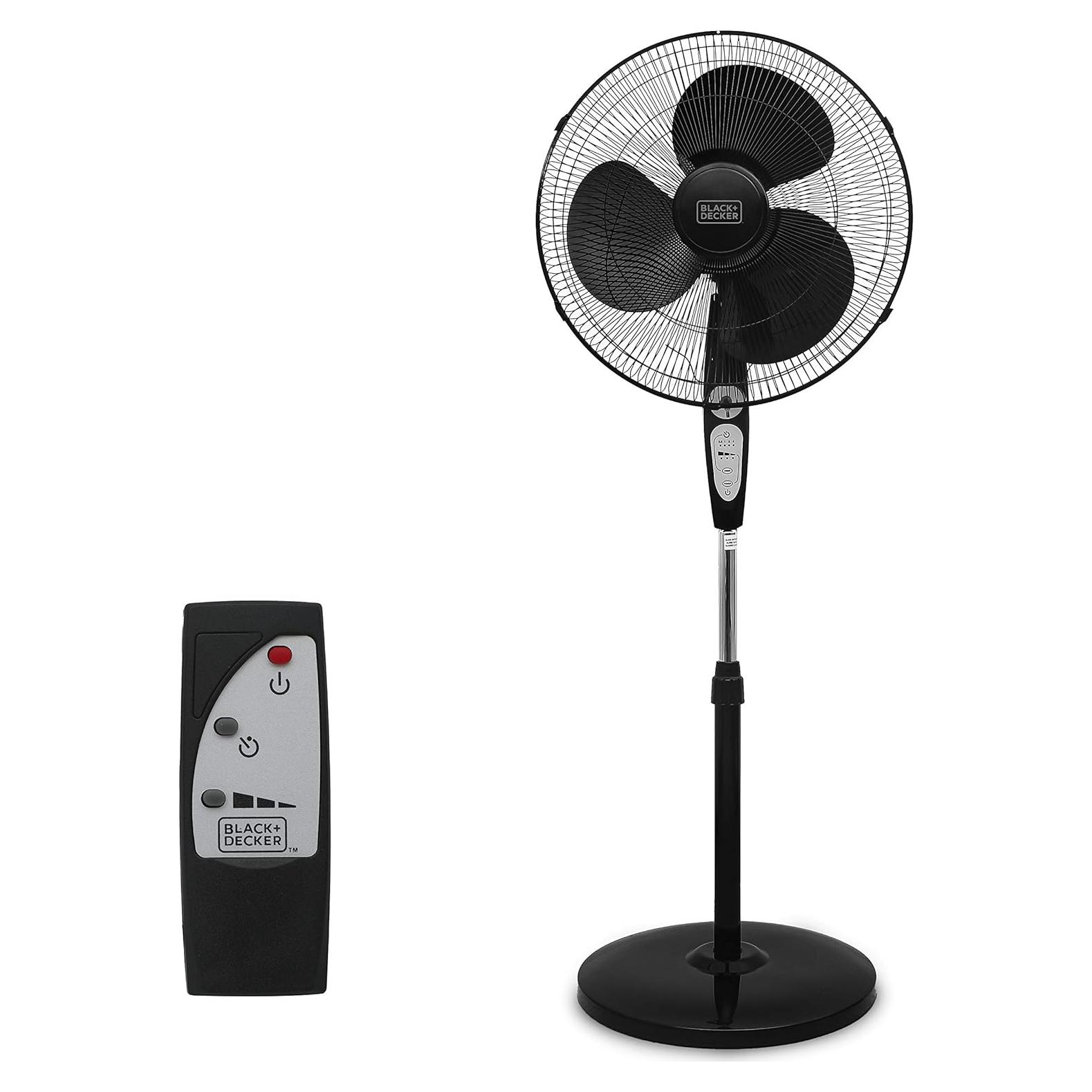Ventilador de Pie BLACK+DECKER 18" con Control Remoto y Oscilación