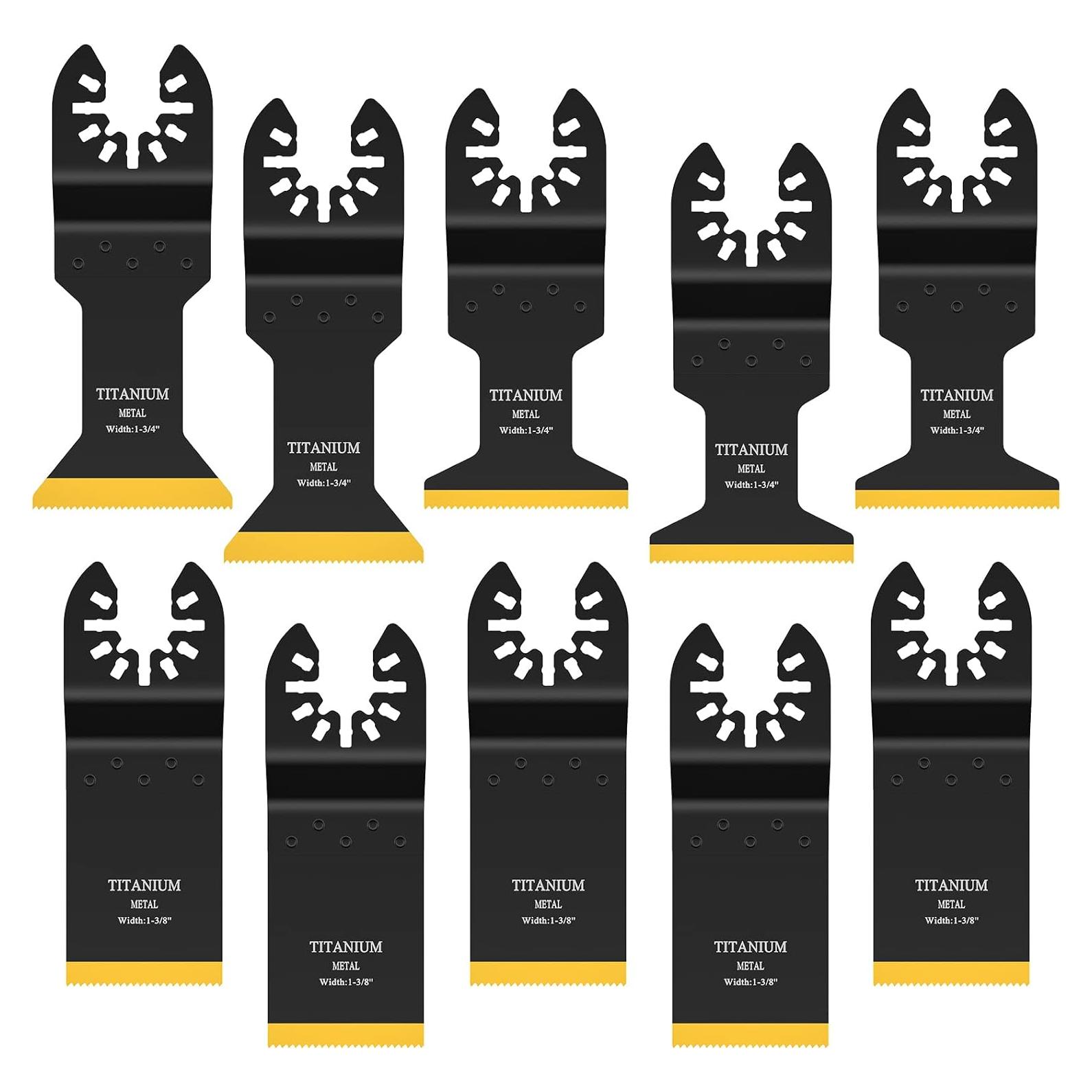 Juego de Hojas Oscilantes de Titanio JTWEB 10PCS para Metal y Madera