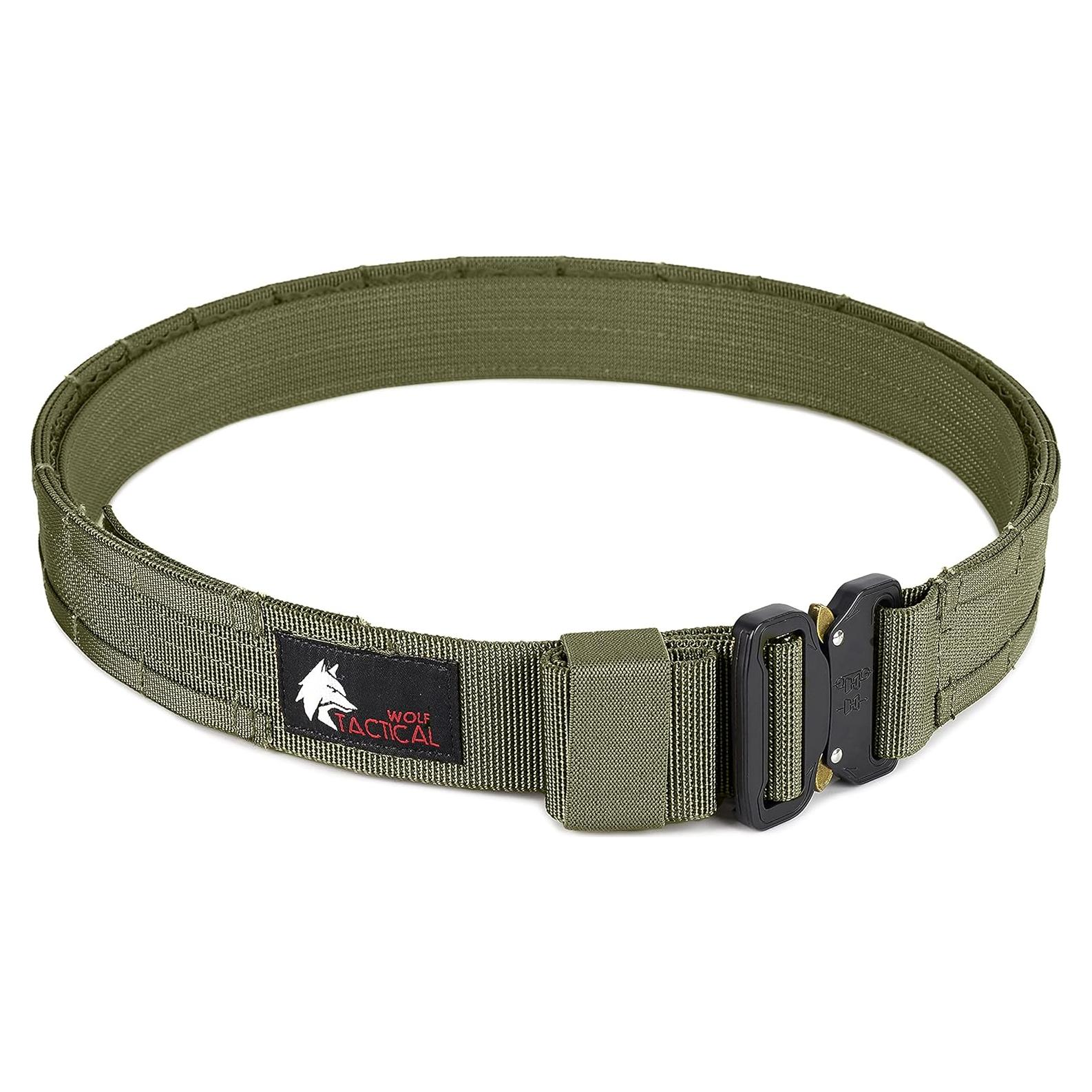 Cinturón Táctico Molle WOLF Verde Oliva 4.45 cm Ajustable