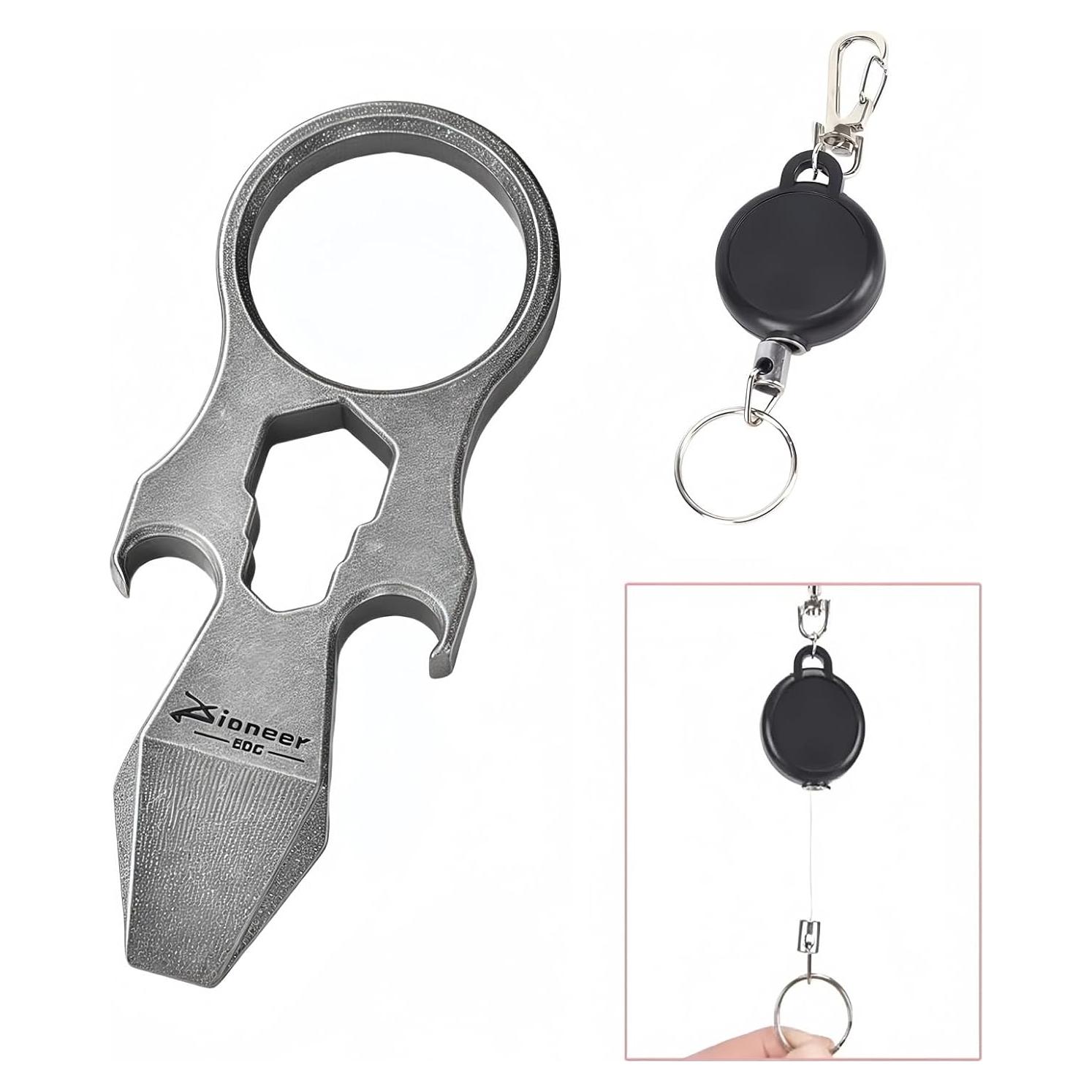 Llave Multi-herramienta Titanio EDC 2.26x5.79cm Gris