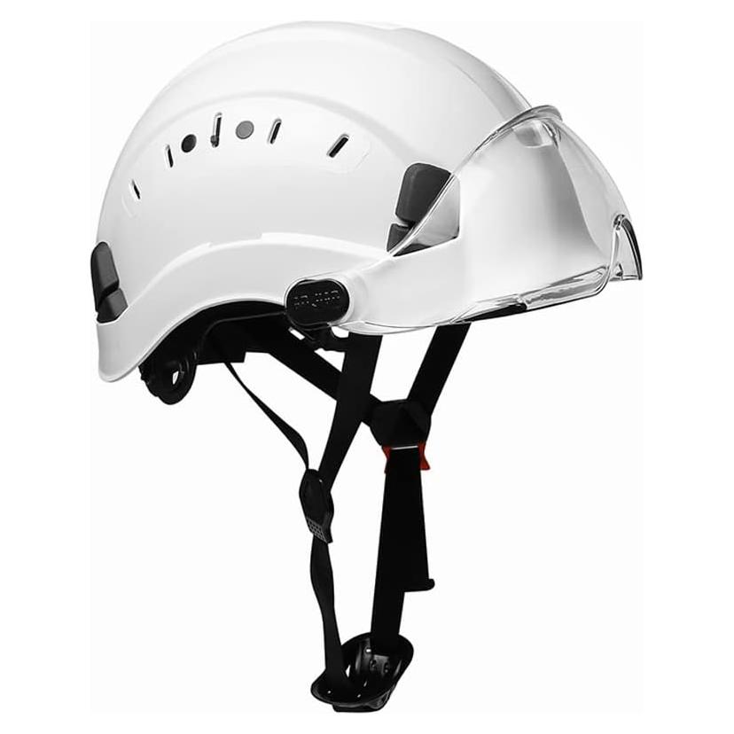 Casco de Seguridad SMASYS ABS Ajustable con Visera Blanca