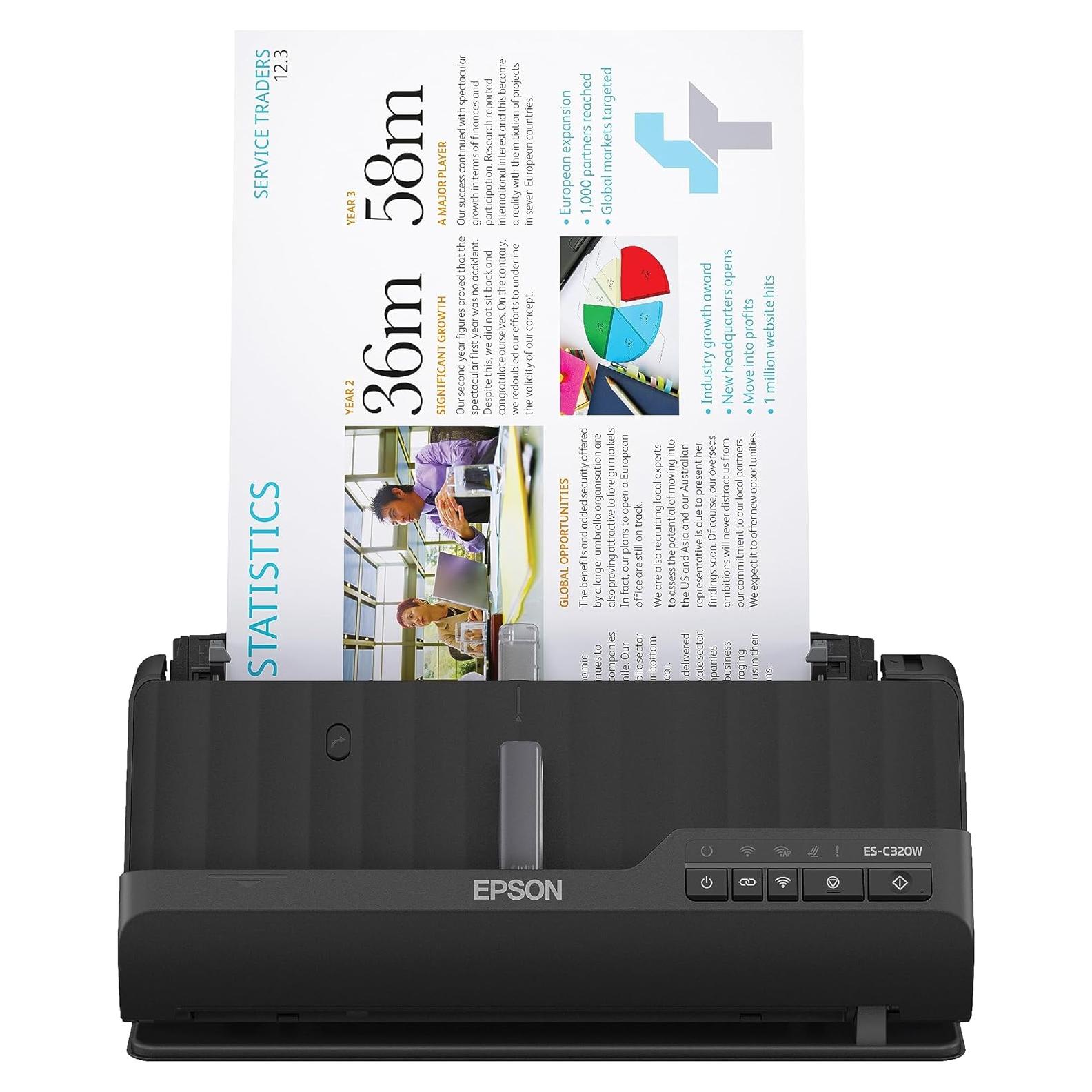 Escáner de Documentos Inalámbrico Epson WorkForce ES-C320W
