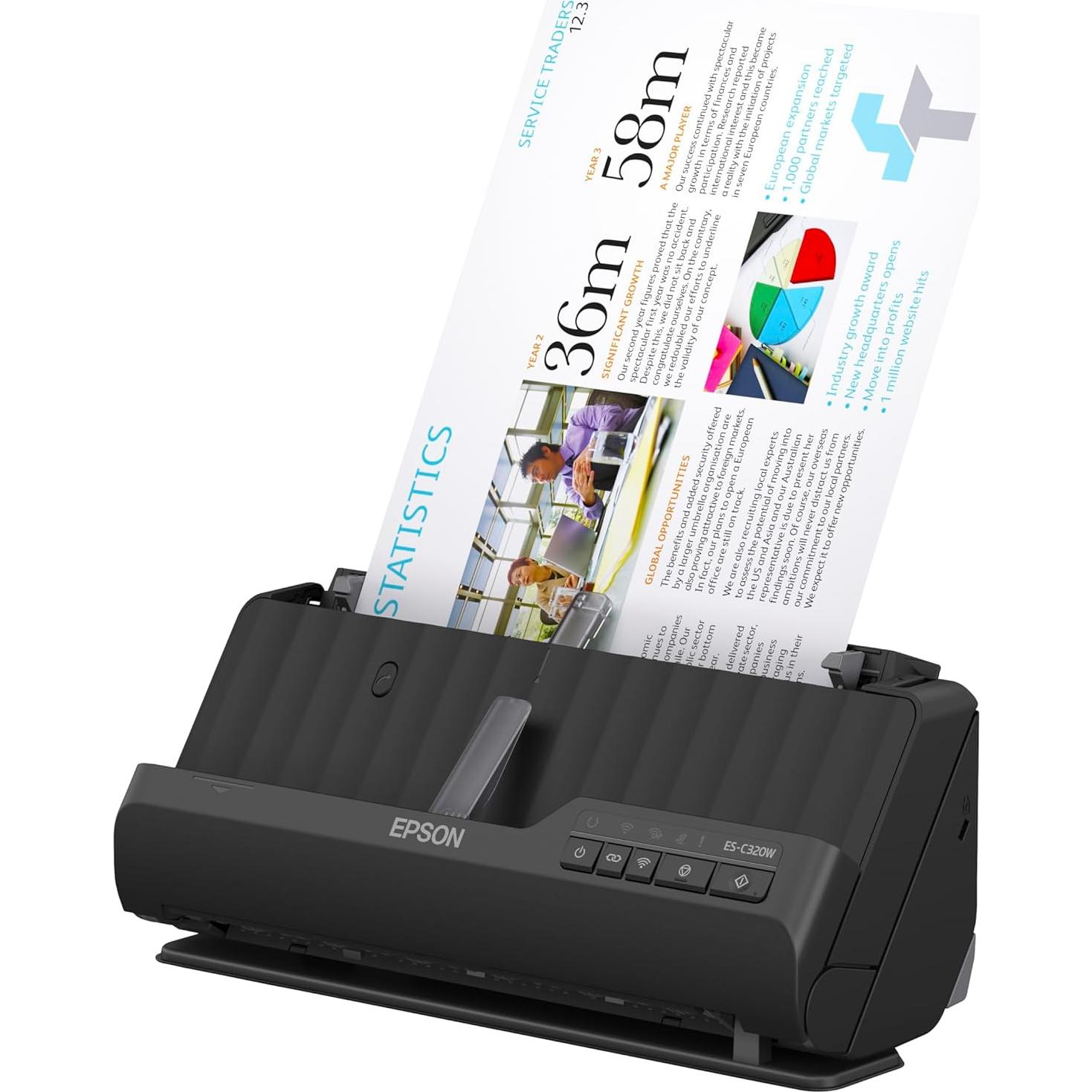 Escáner de Documentos Inalámbrico Epson WorkForce ES-C320W