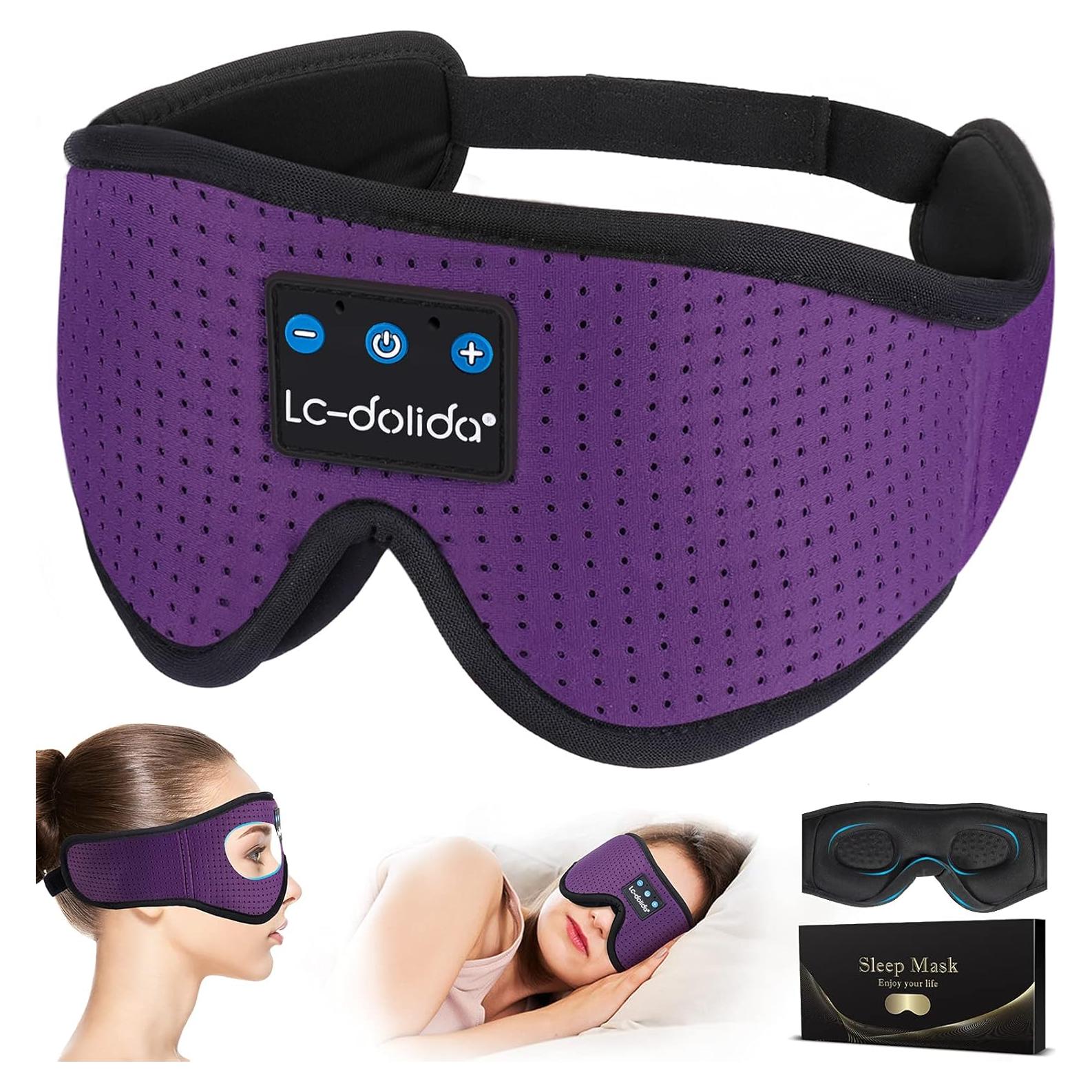 Auriculares para dormir Bluetooth LC-dolida, máscara 3 en 1
