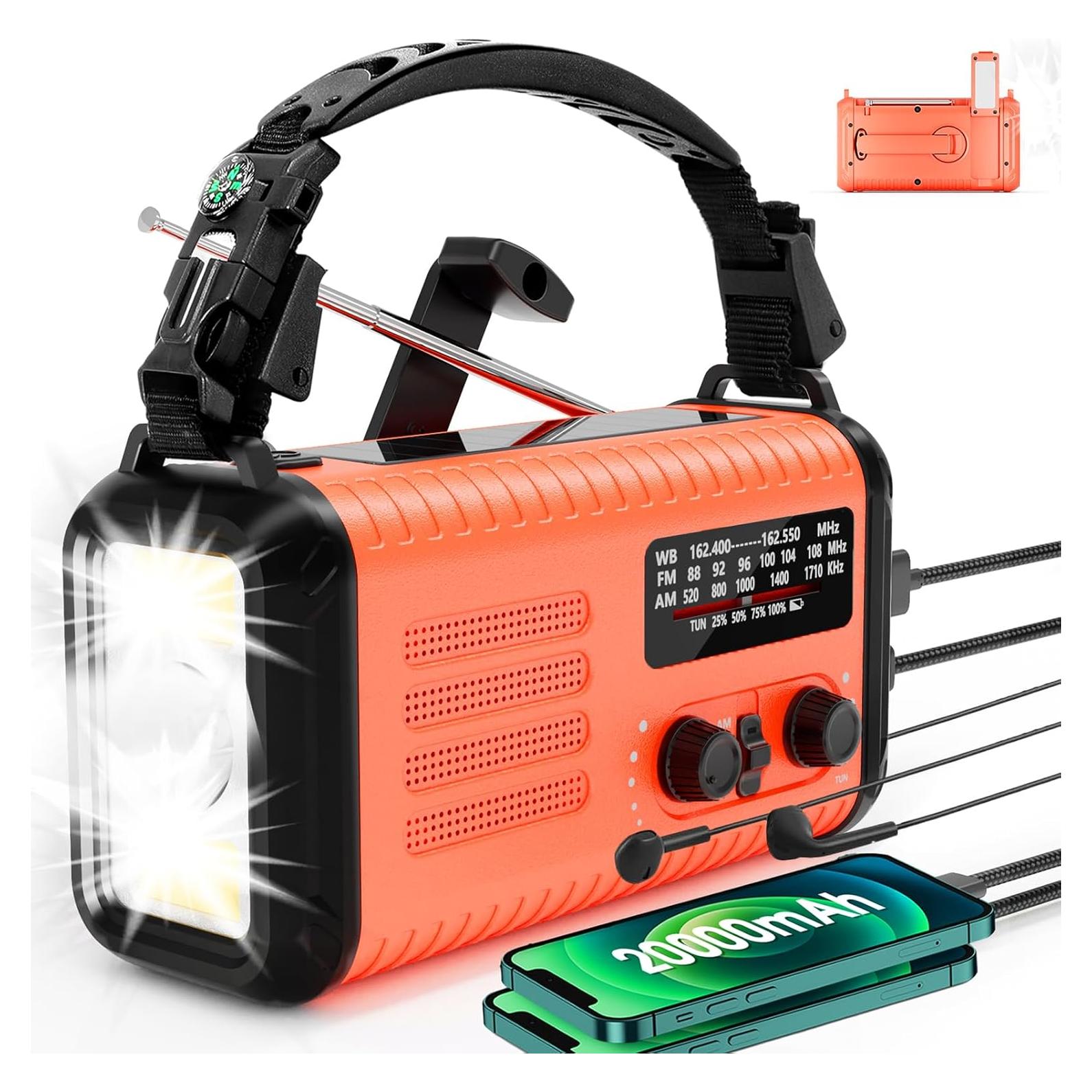 Radio Meteorológica de Emergencia Rckskaya 20000mAh AM/FM NOAA