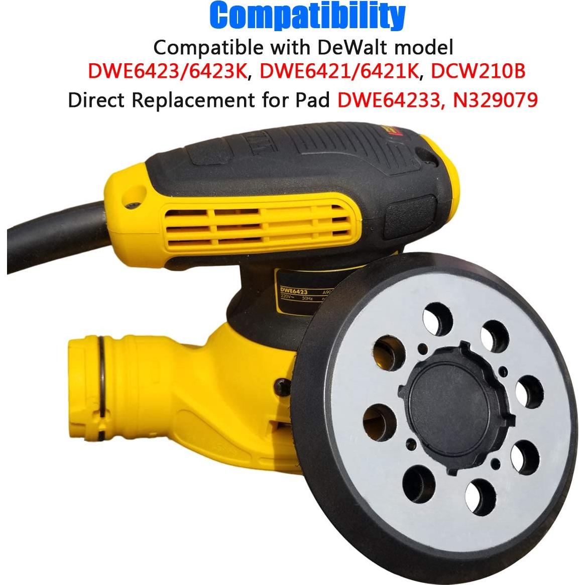 Pad de Reemplazo Lijadora Orbital DeWalt 5" Gancho y Bucle