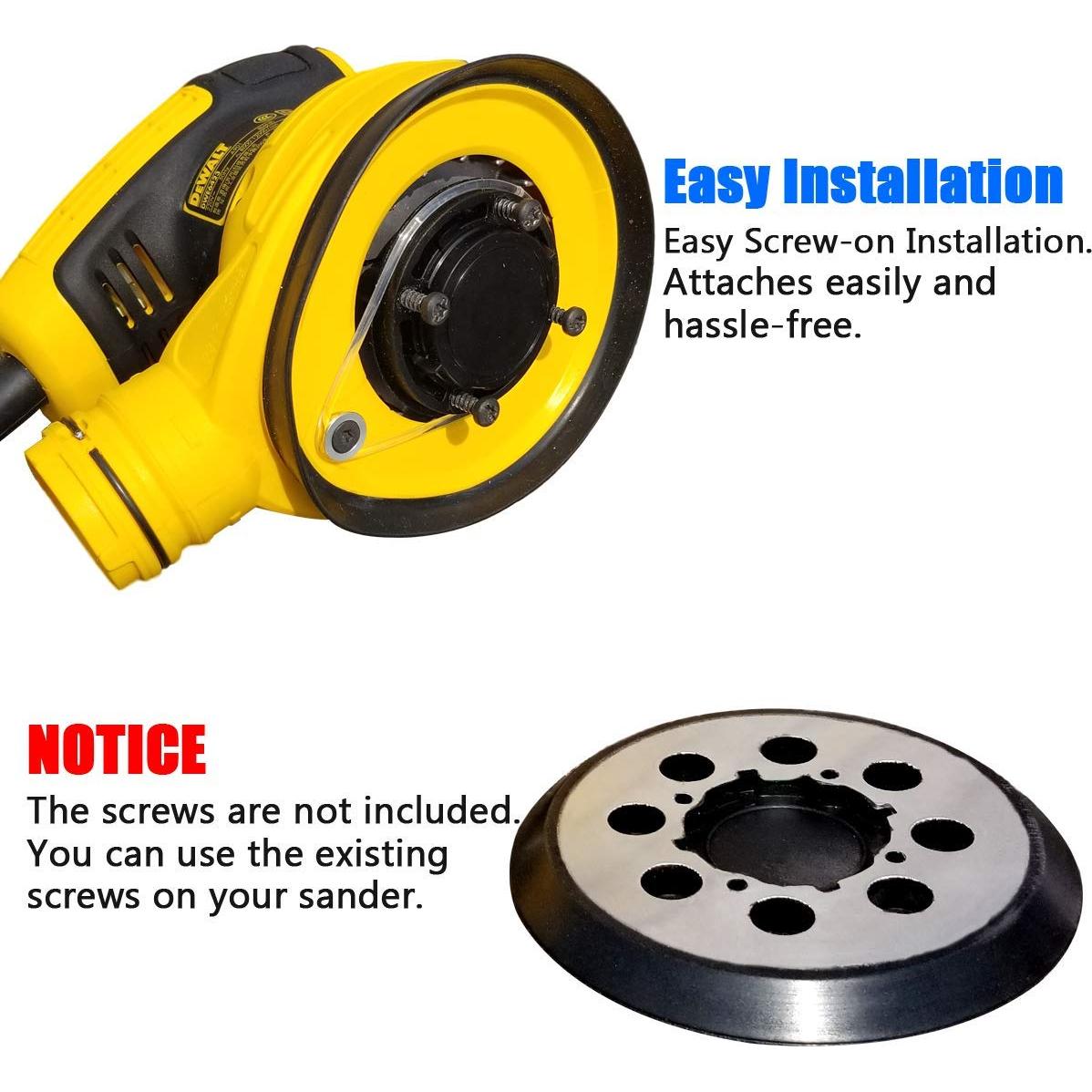 Pad de Reemplazo Lijadora Orbital DeWalt 5" Gancho y Bucle