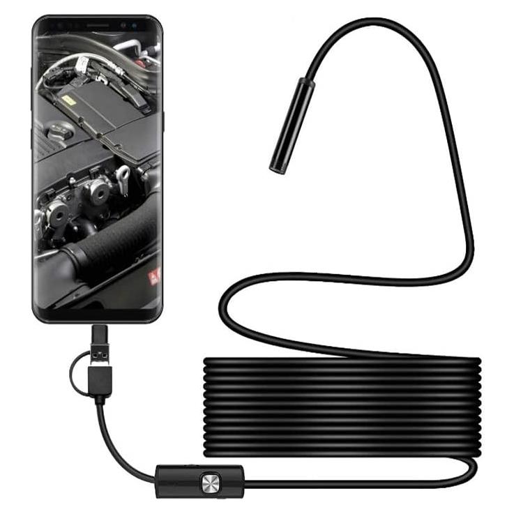 Cámara de Endoscopio MEIBAOGE 2 Metros IP67 con Luz LED