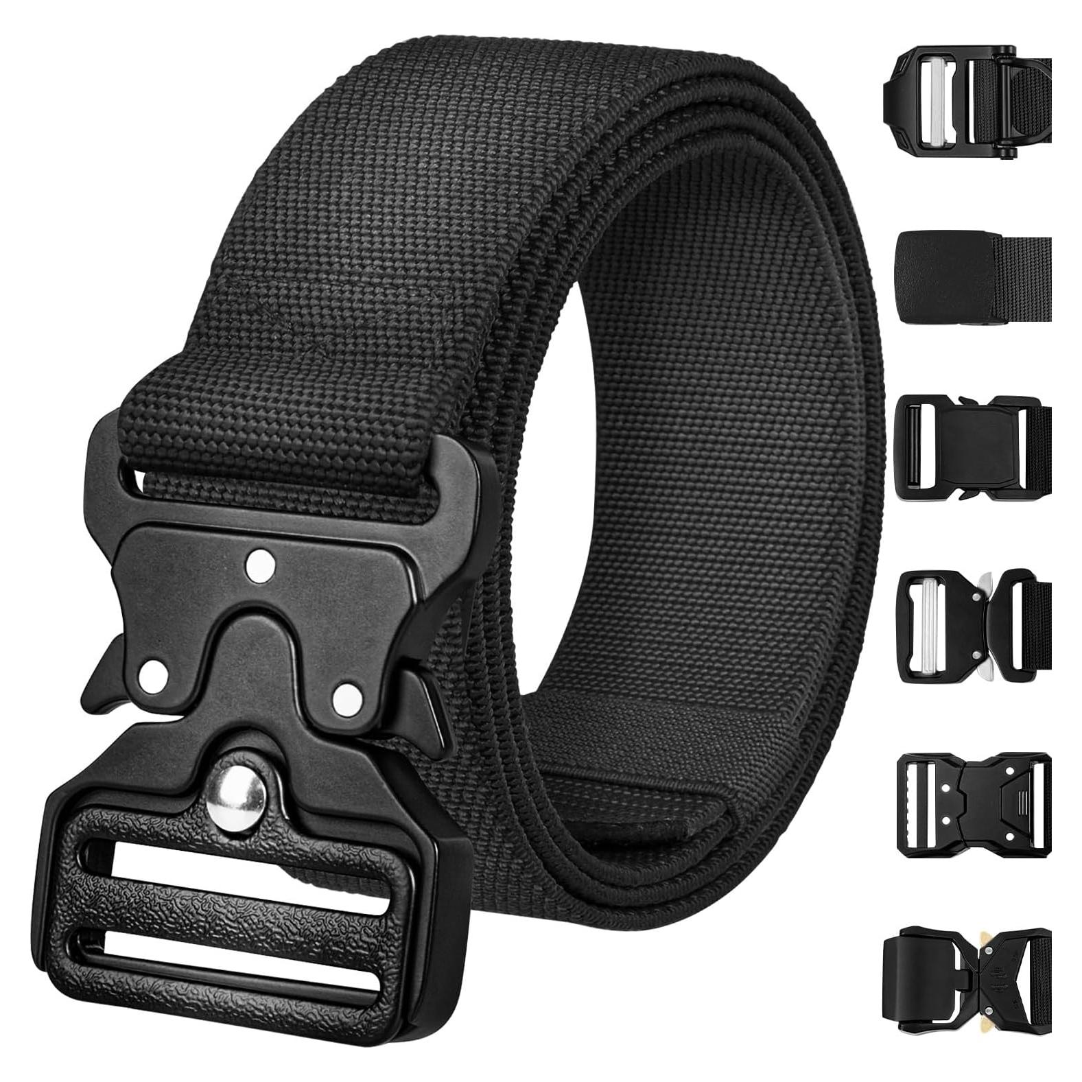 Cinturón Táctico TECEUM - Negro - Mediano 91-107 cm