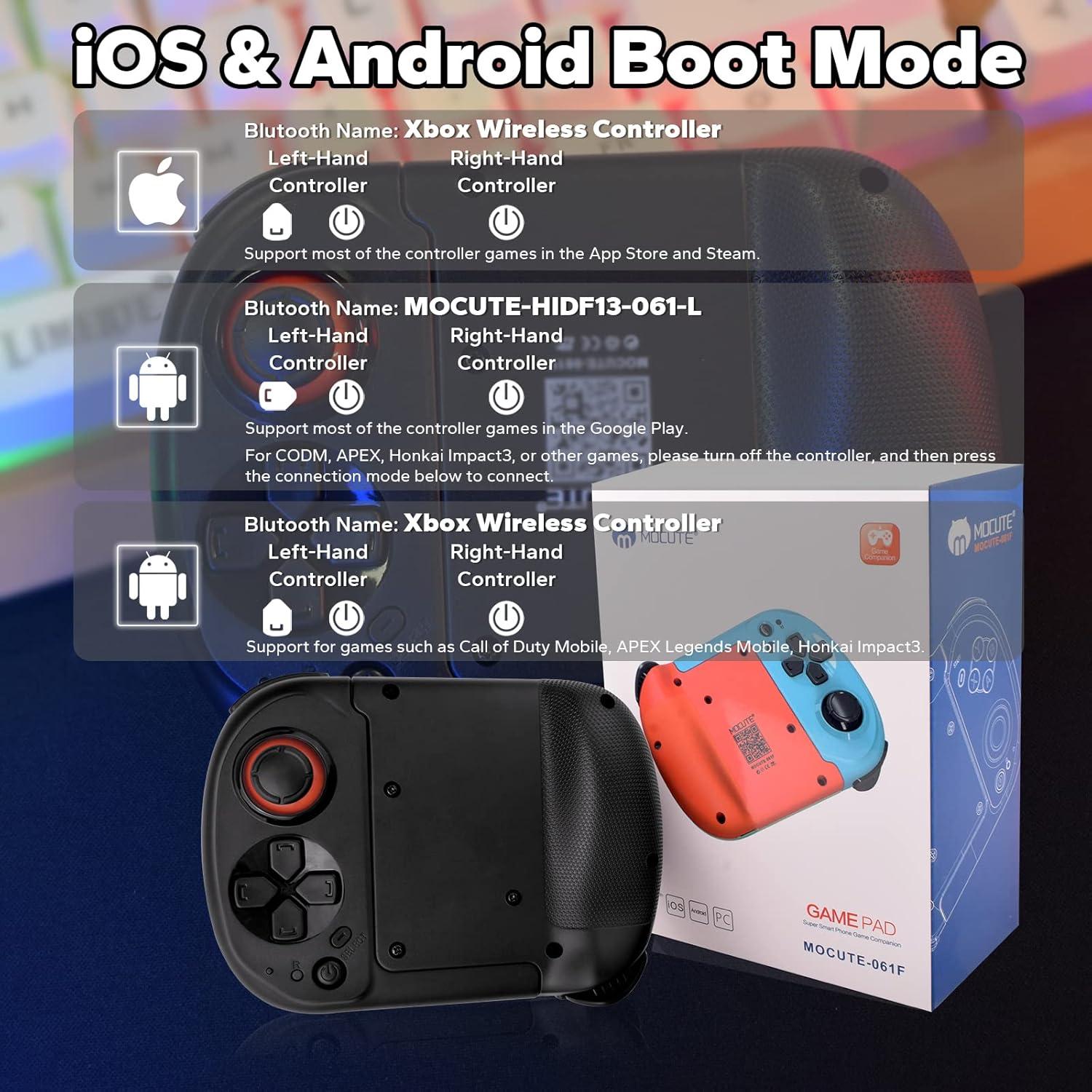 Controlador de Juegos Móvil Koiiko Inalámbrico para iPhone/Android/PC